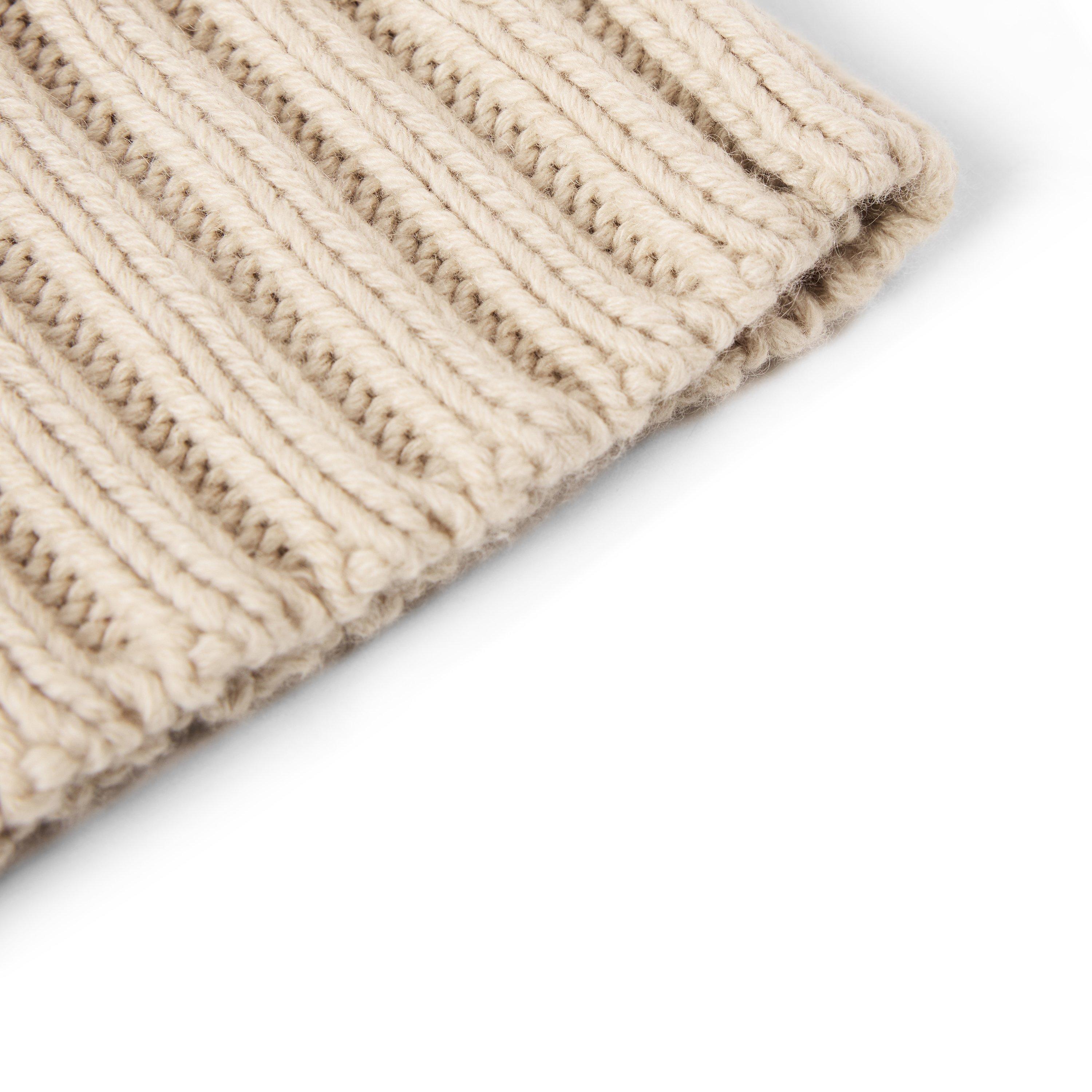 WHITE - Unknown - CASHMERE BEANIE WITH RIBB - 3