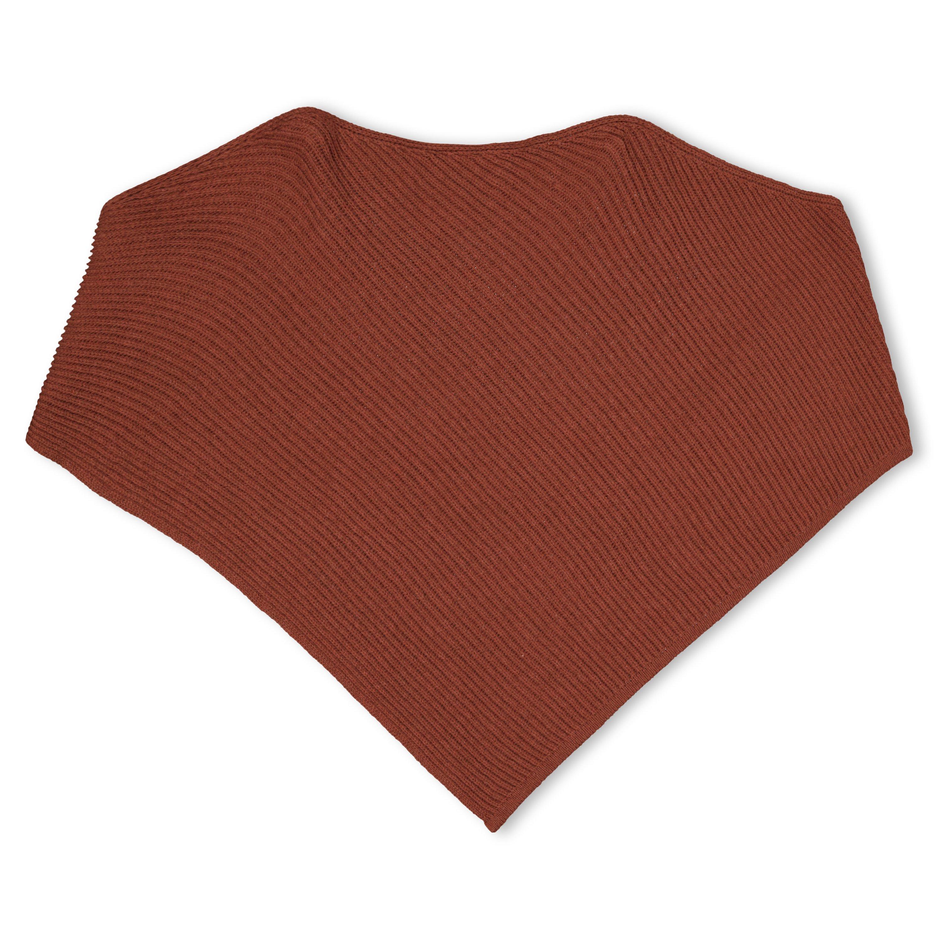 RED - Unknown - Women's Triangle Cashmere Rib Knitted Scarf - 2