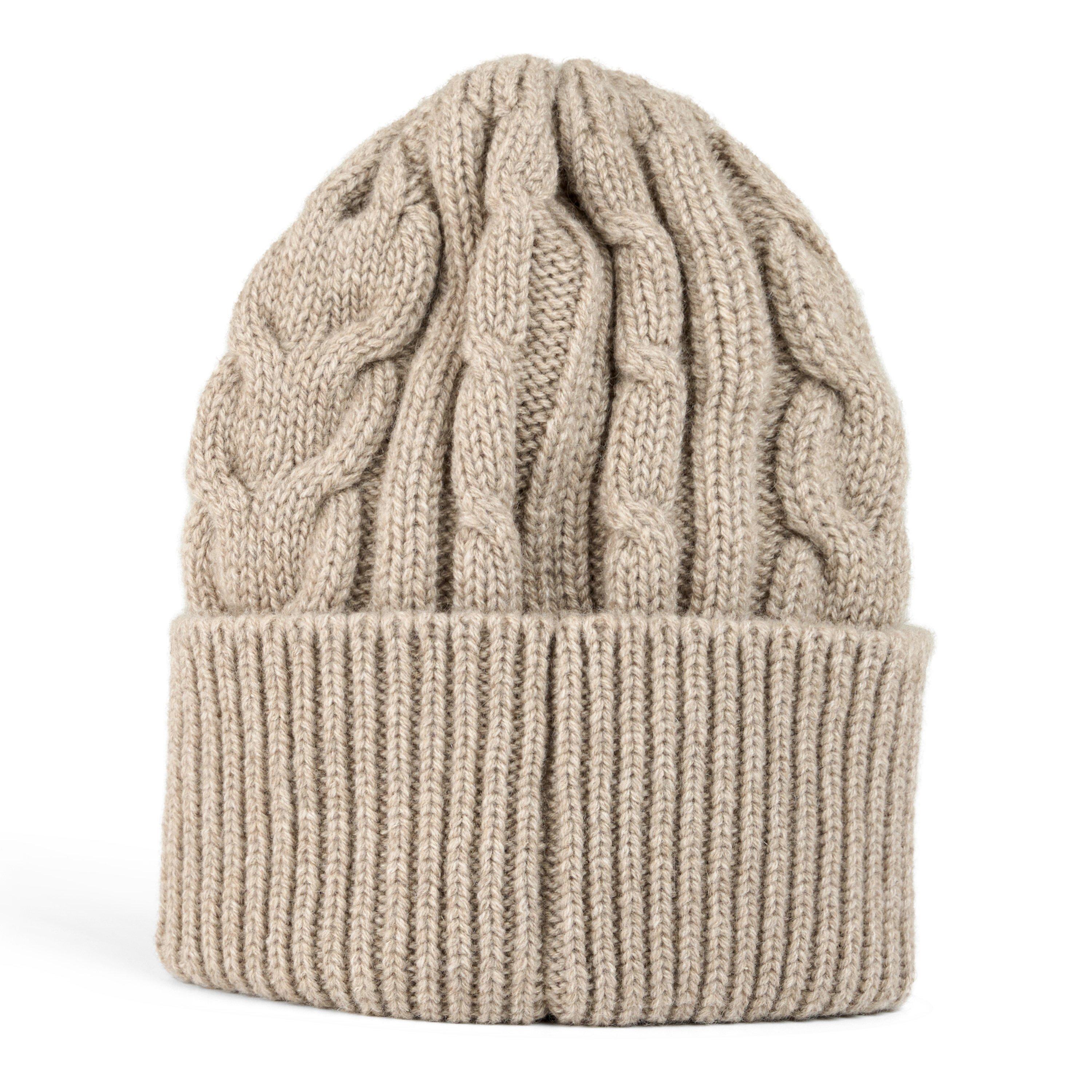 TAUPE - Unknown - CABLE STITCH CASHMERE BEA - 2