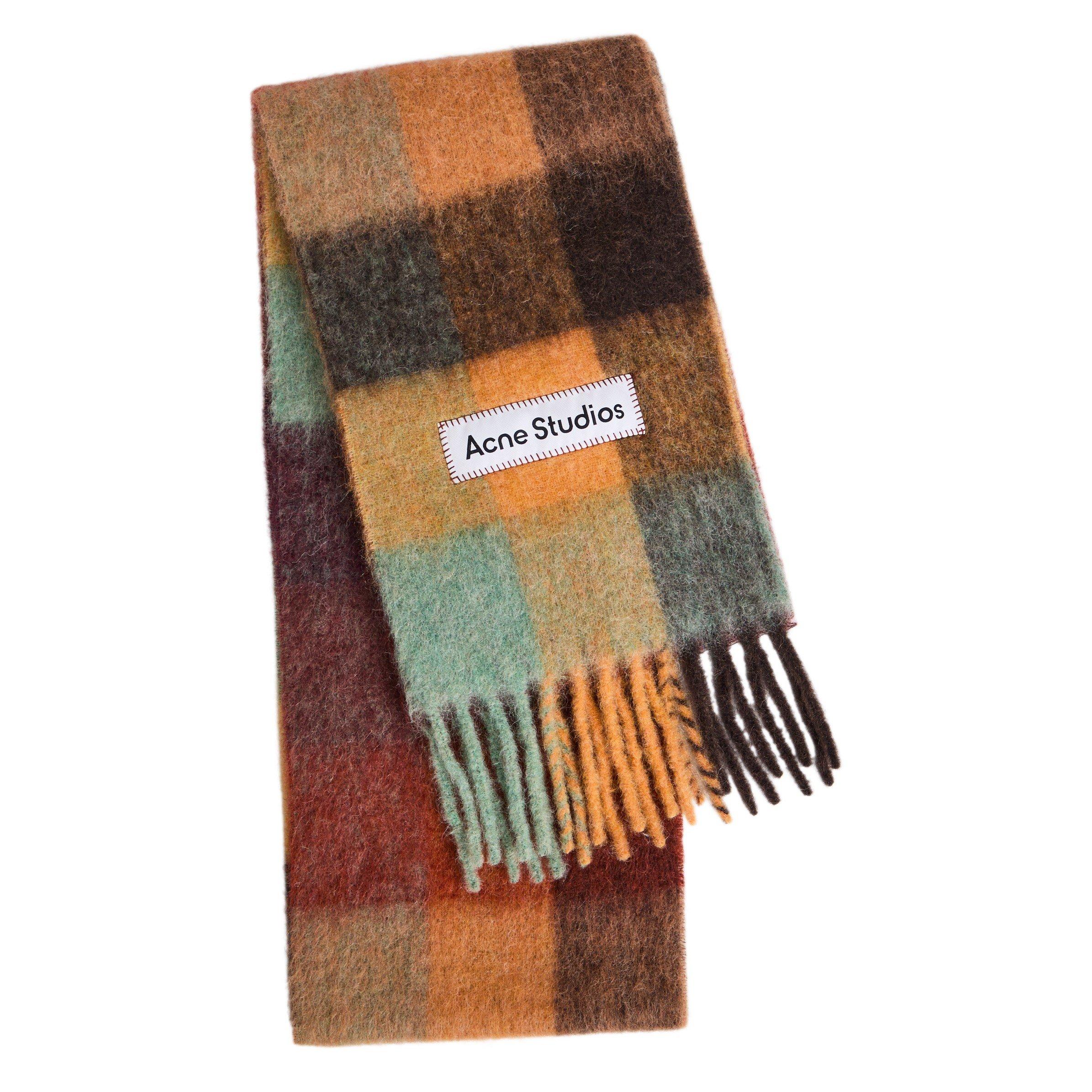 BROWN AND OTHER - Acne Studios - Vally Check Wool Midweight Scarf