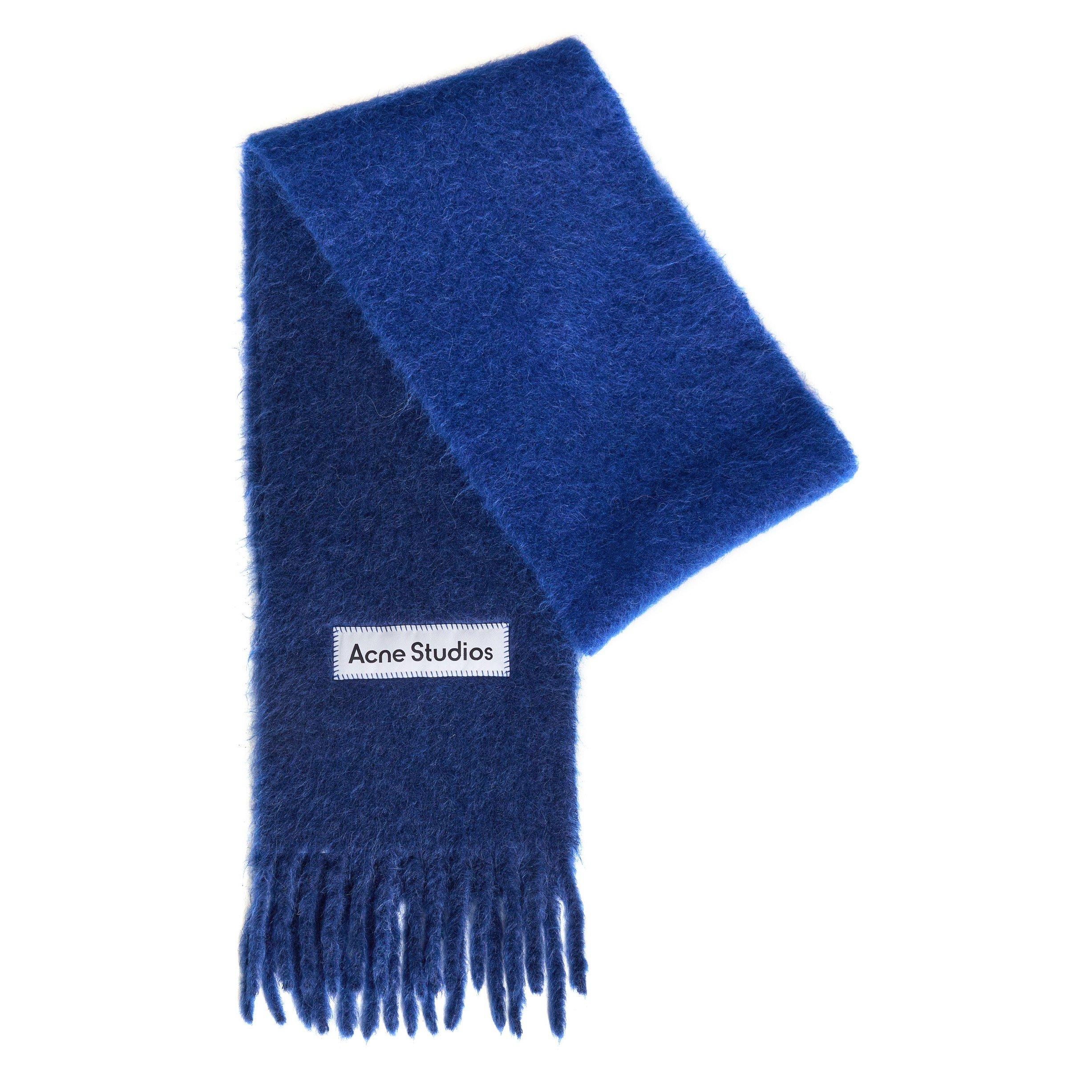 BLUE - Acne Studios - MOHAIR DIP DYE SCARF