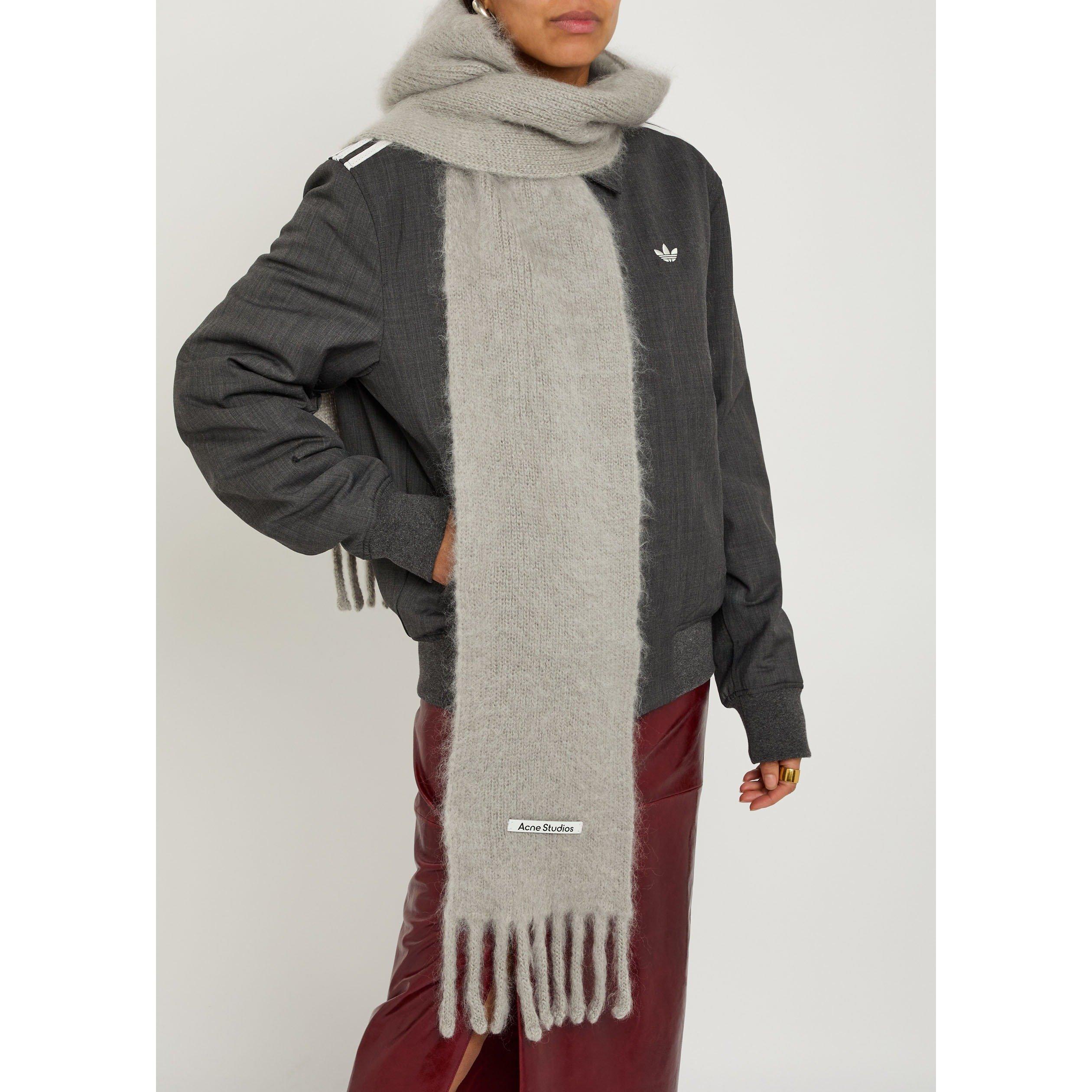 GREY - Acne Studios - Unisex Hooded Wool Knitted Scarf - 3