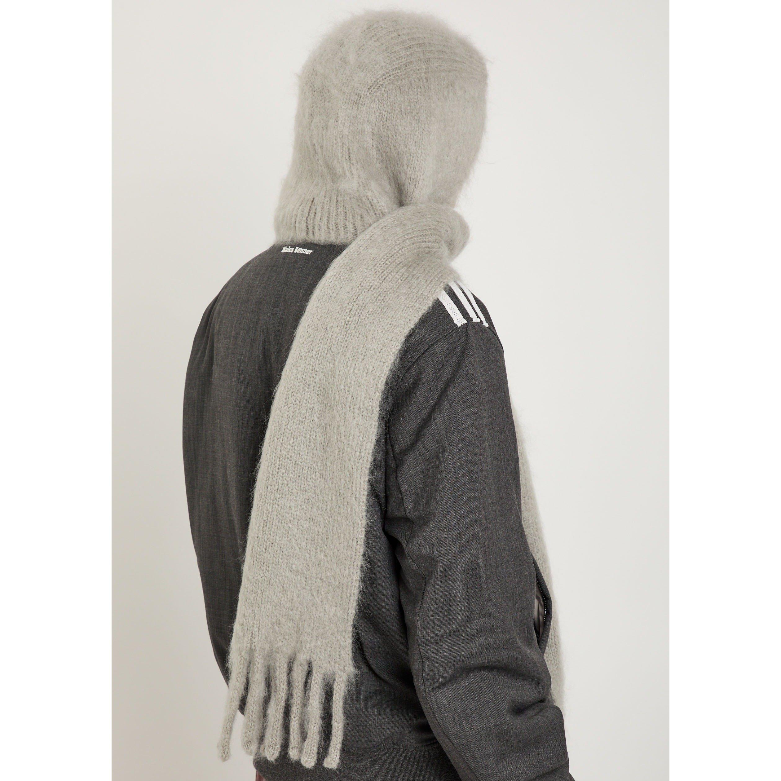 GREY - Acne Studios - Unisex Hooded Wool Knitted Scarf - 4