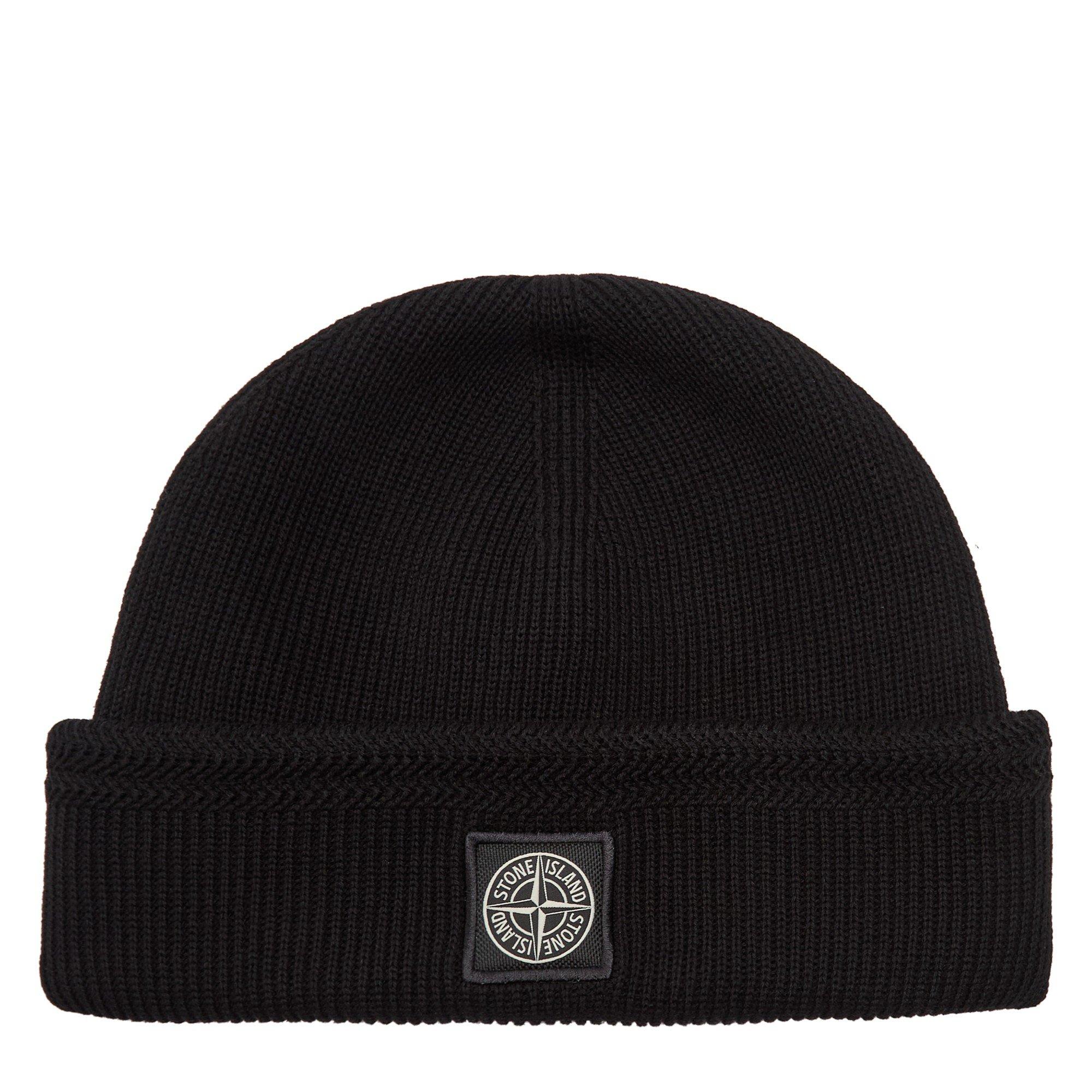 BLACK - Stone Island - SI COMPASS BEANIE