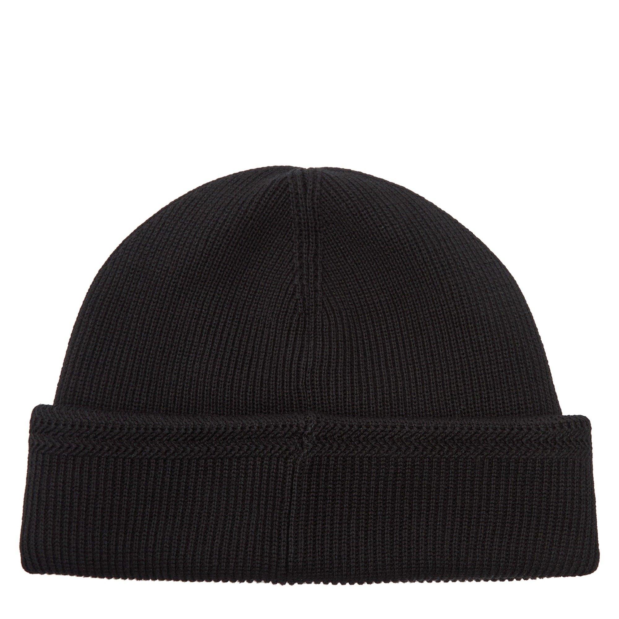 BLACK - Stone Island - Men's Compass Cotton Beanie - 2