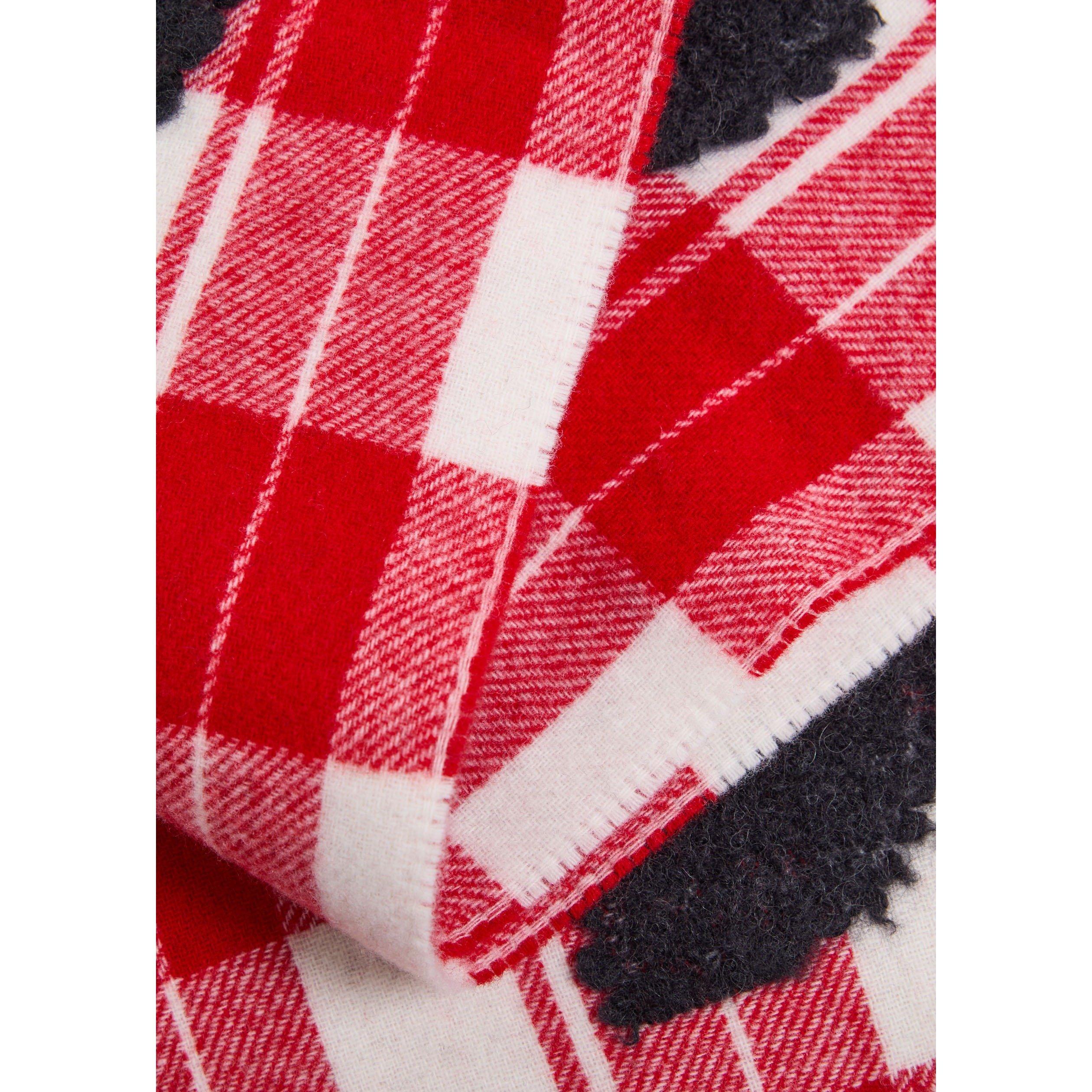 RED AND OTHER - JW Anderson - Wool Checked Logo Midweight Scarf - 2
