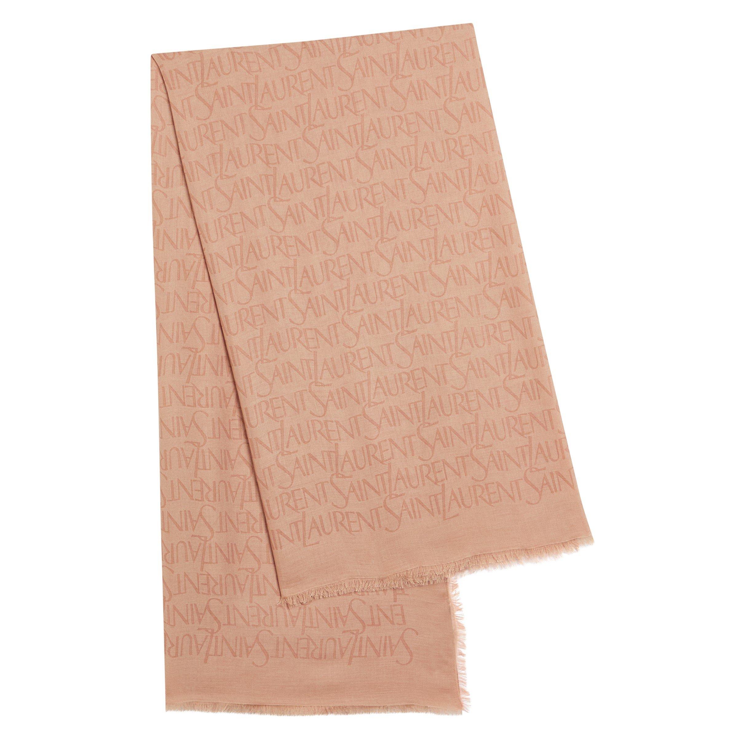 BEIGE - Saint Laurent - LOGO MODAL SCARF - 1