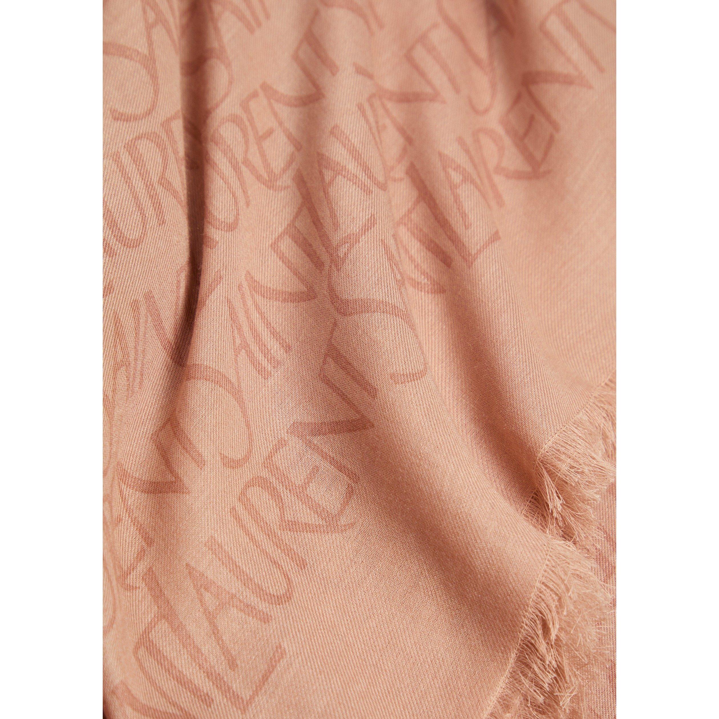 BEIGE - Saint Laurent - LOGO MODAL SCARF - 2