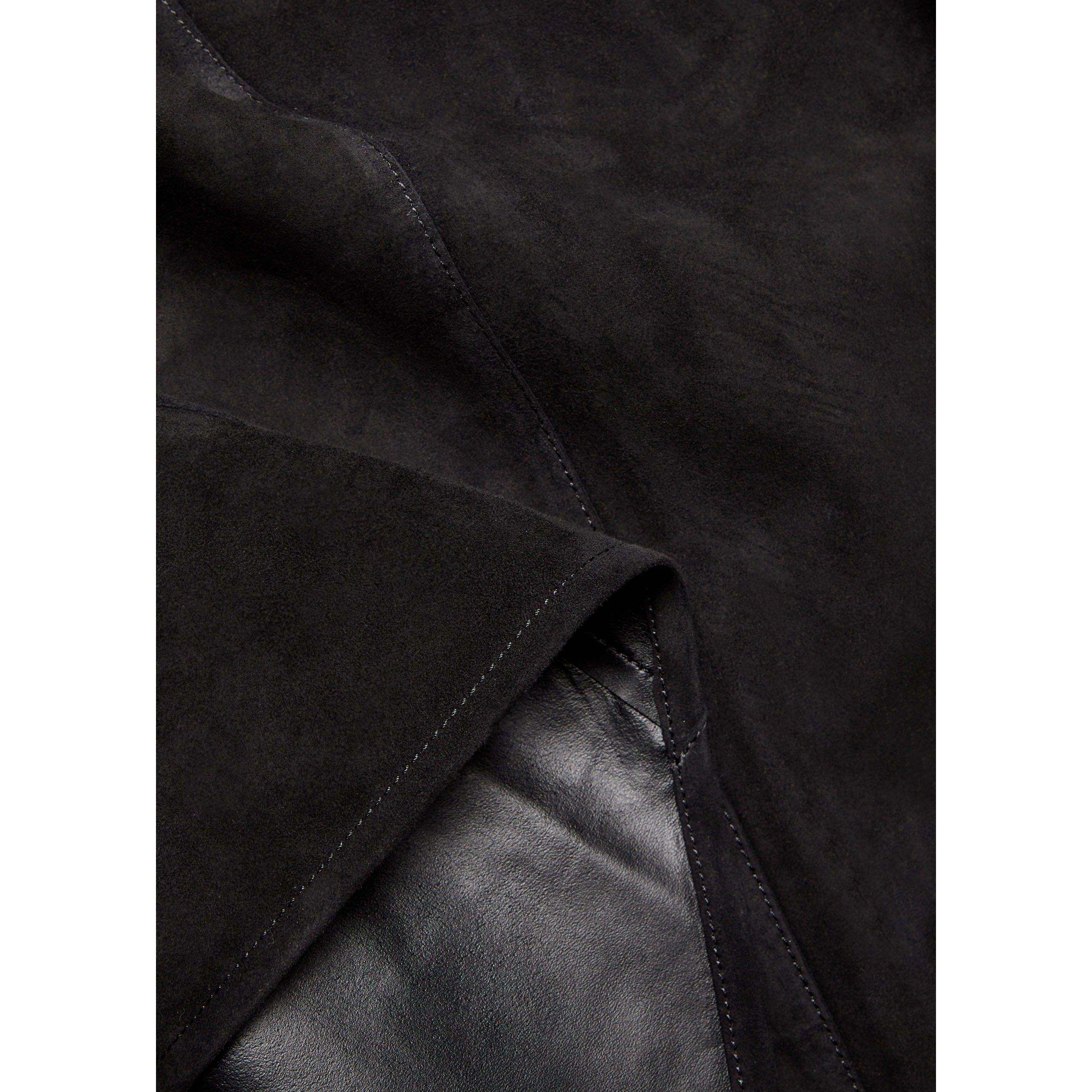 BLACK - Nour Hammour - Women's Suede Midweight Scarf - 3