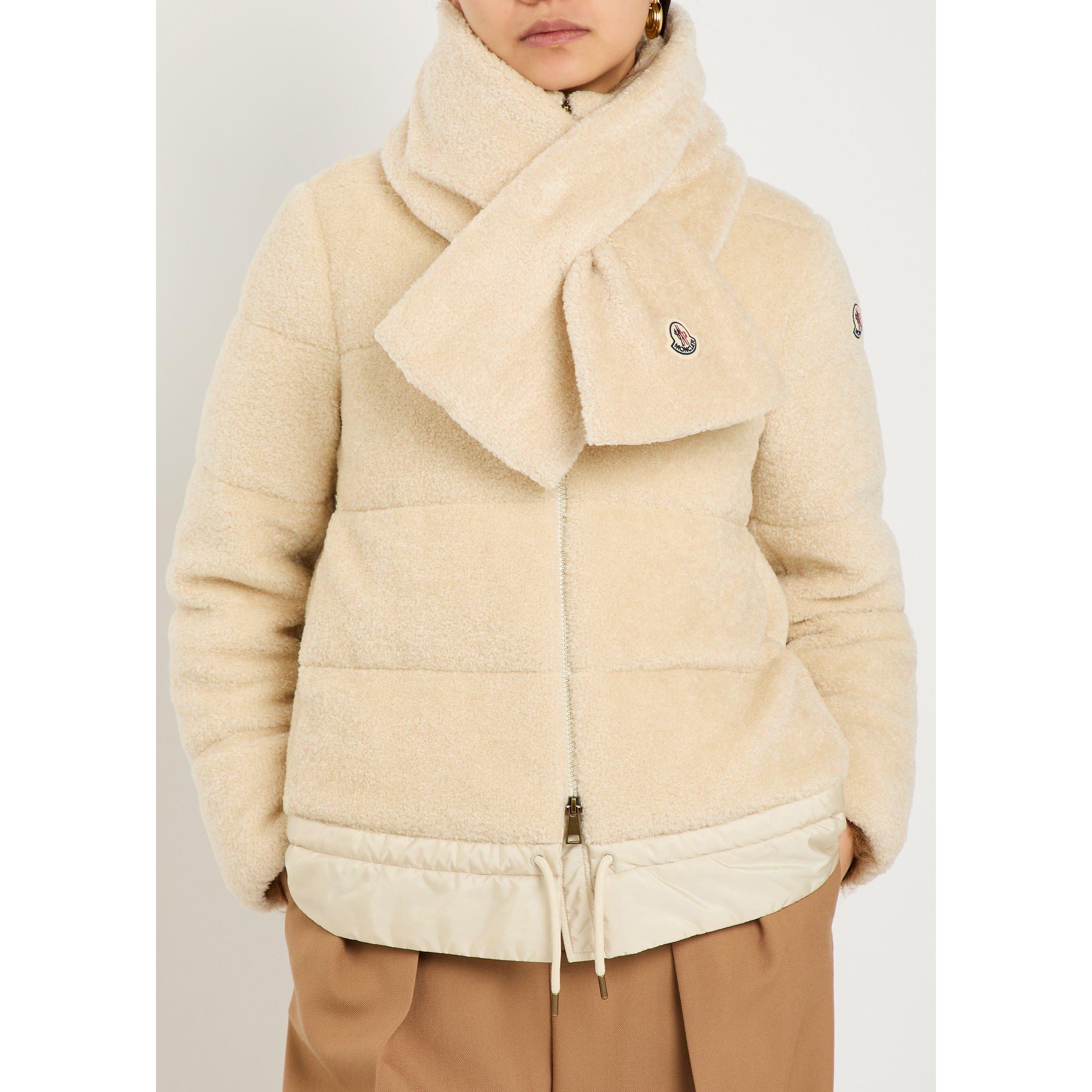 CREAM - Moncler - Women's Quilted Cotton Midweight Scarf - 2