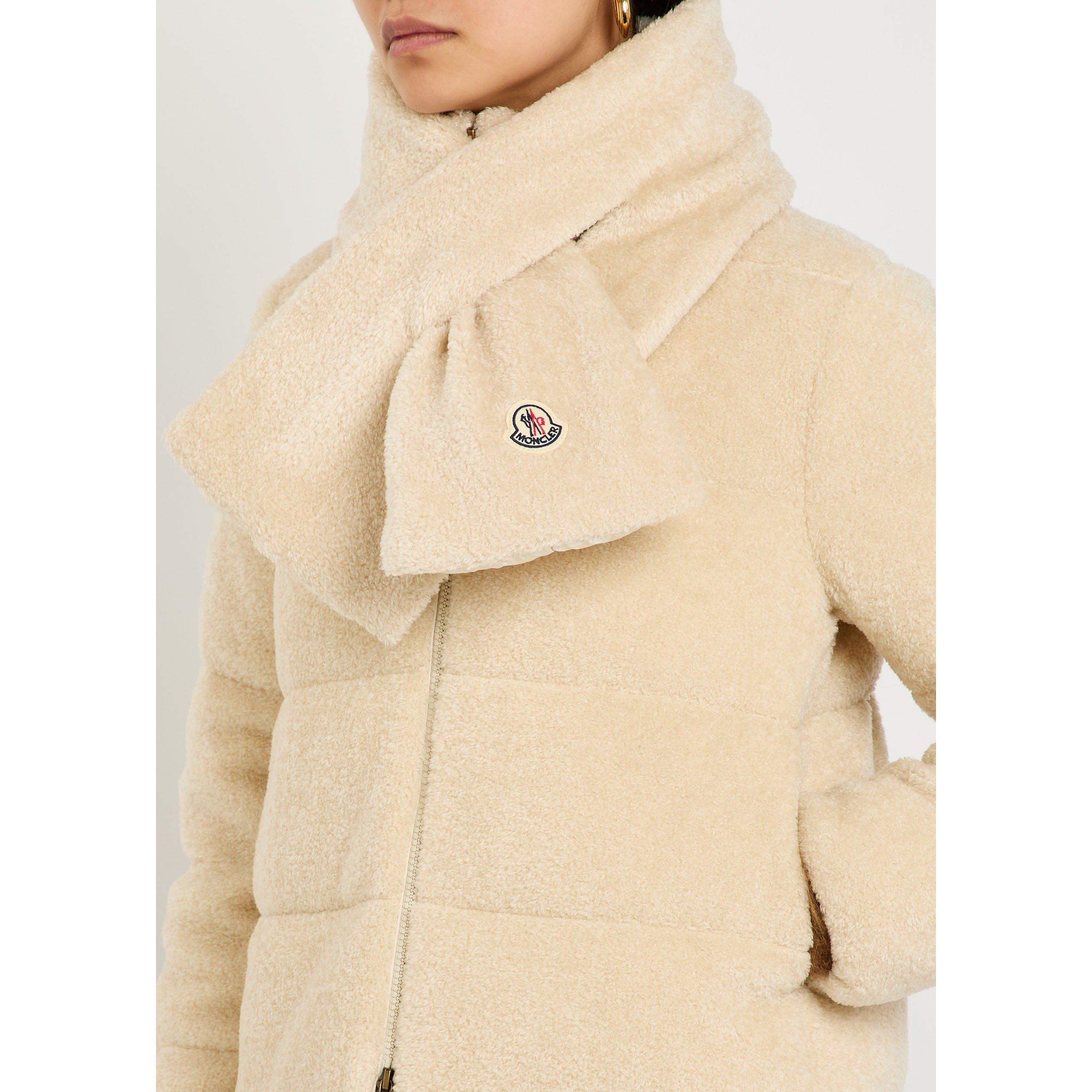 CREAM - Moncler - Women's Quilted Cotton Midweight Scarf - 4