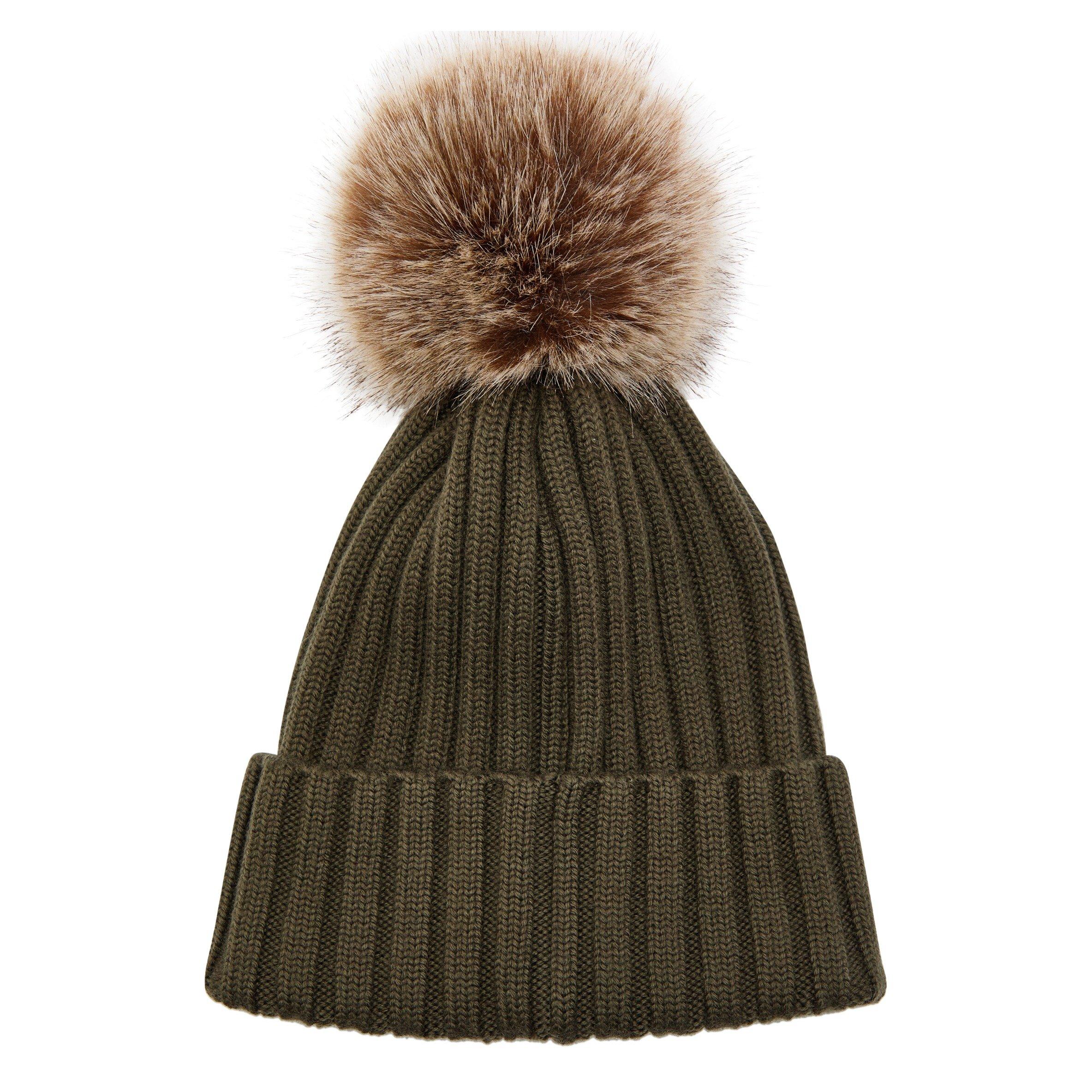 KHAKI - Moncler - Women's Wool Bobble Hat - 2