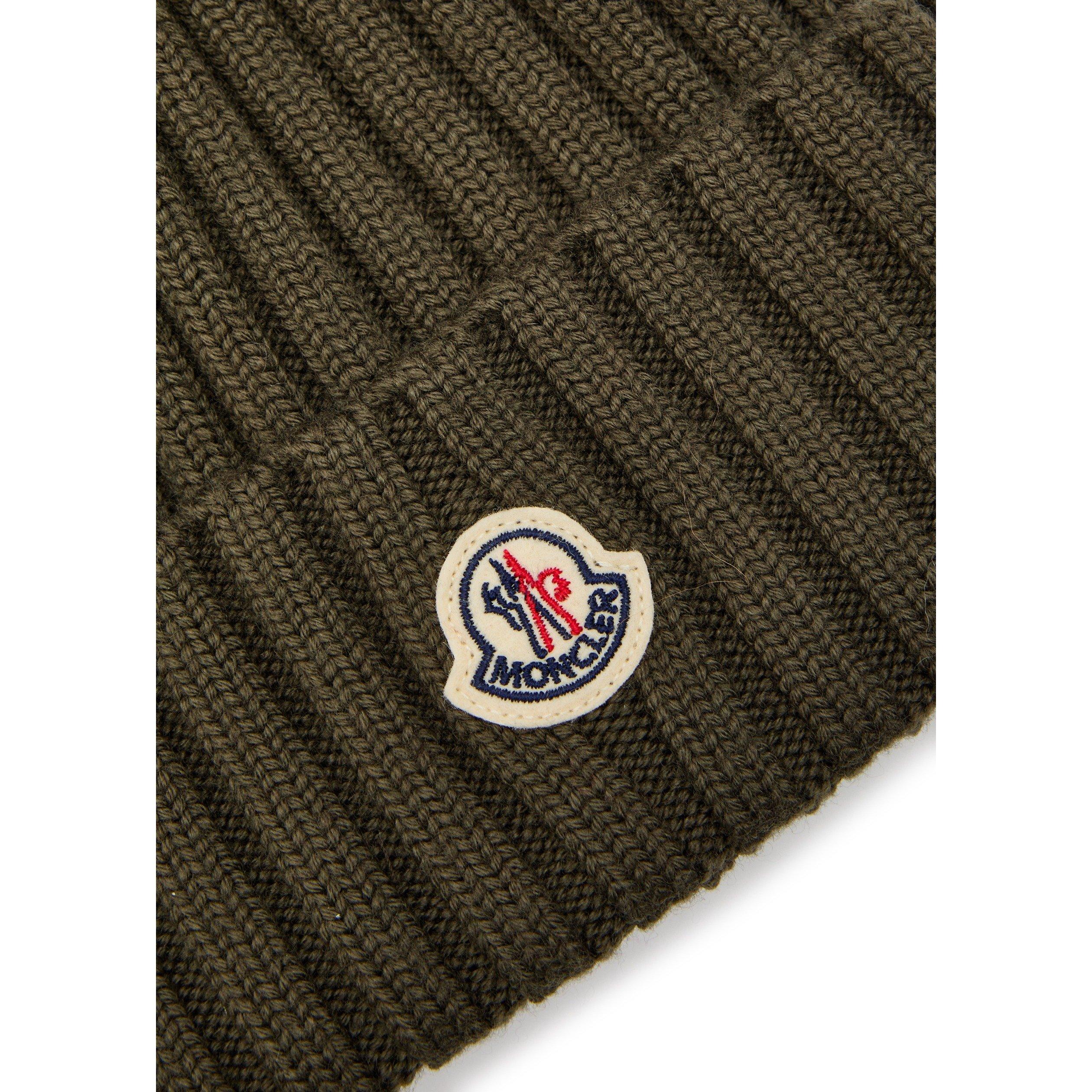 KHAKI - Moncler - Women's Wool Bobble Hat - 3