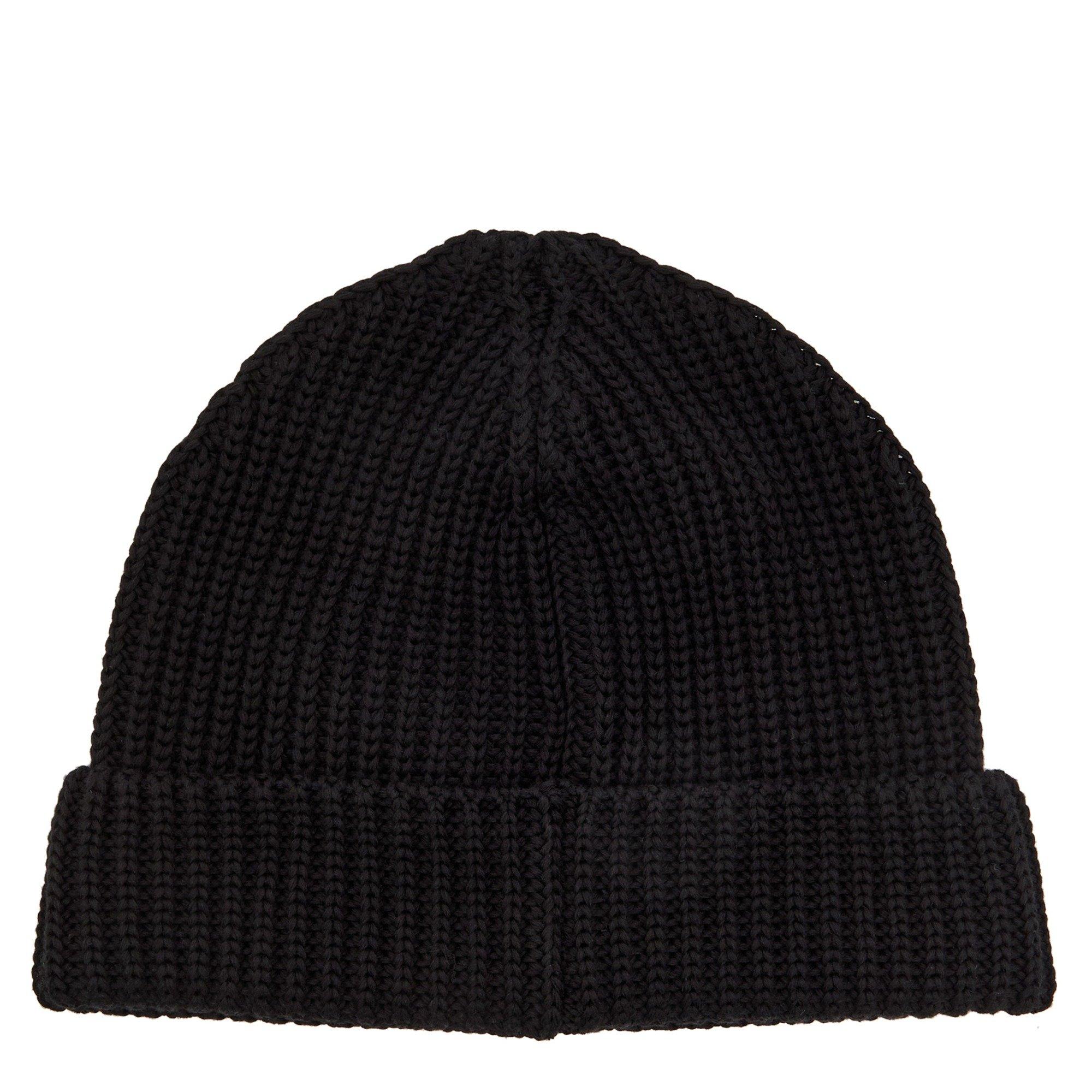 BLACK - Moncler - Men's Cotton Logo Beanie - 2