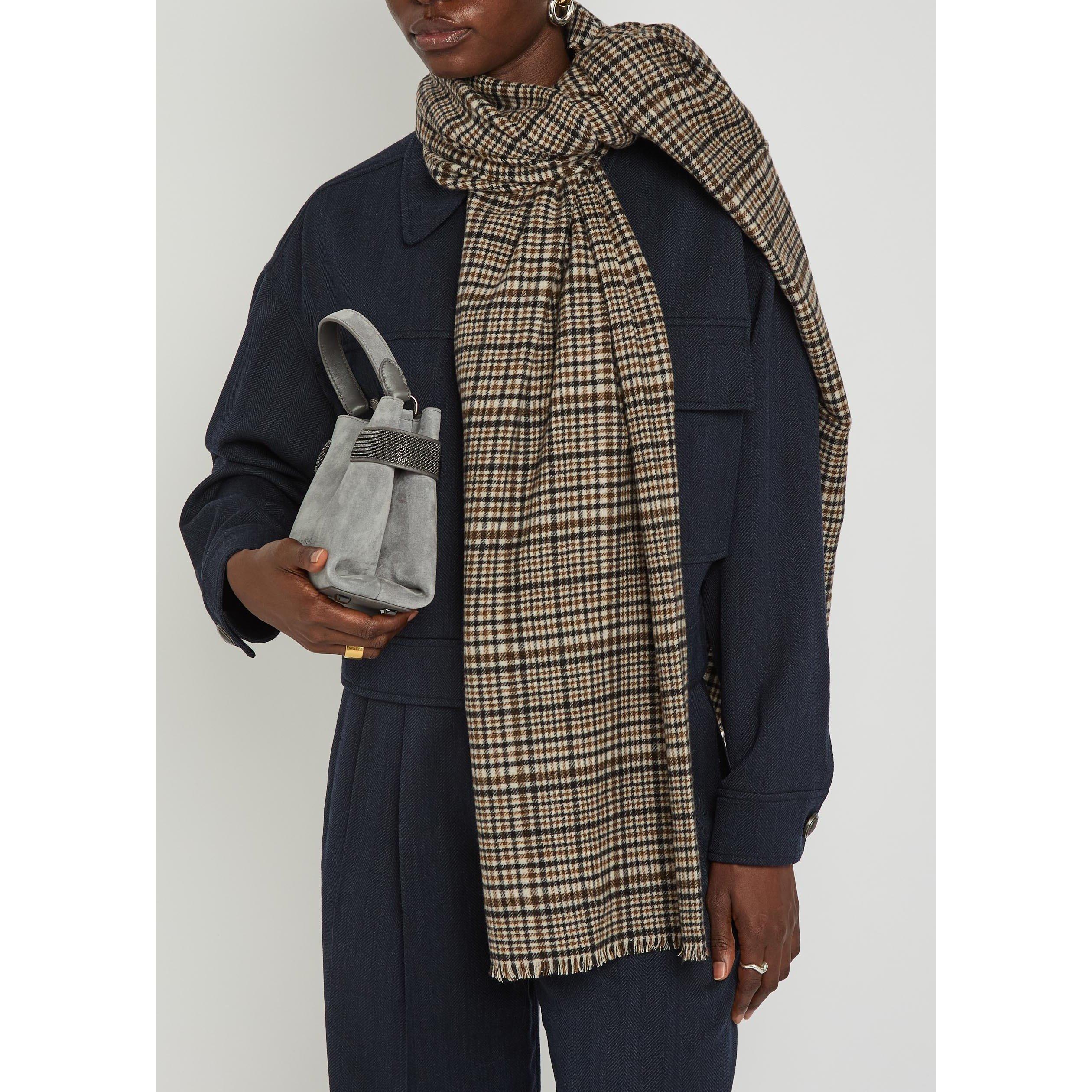 BROWN - Brunello Cucinelli - CASHMERE SCARF - 2