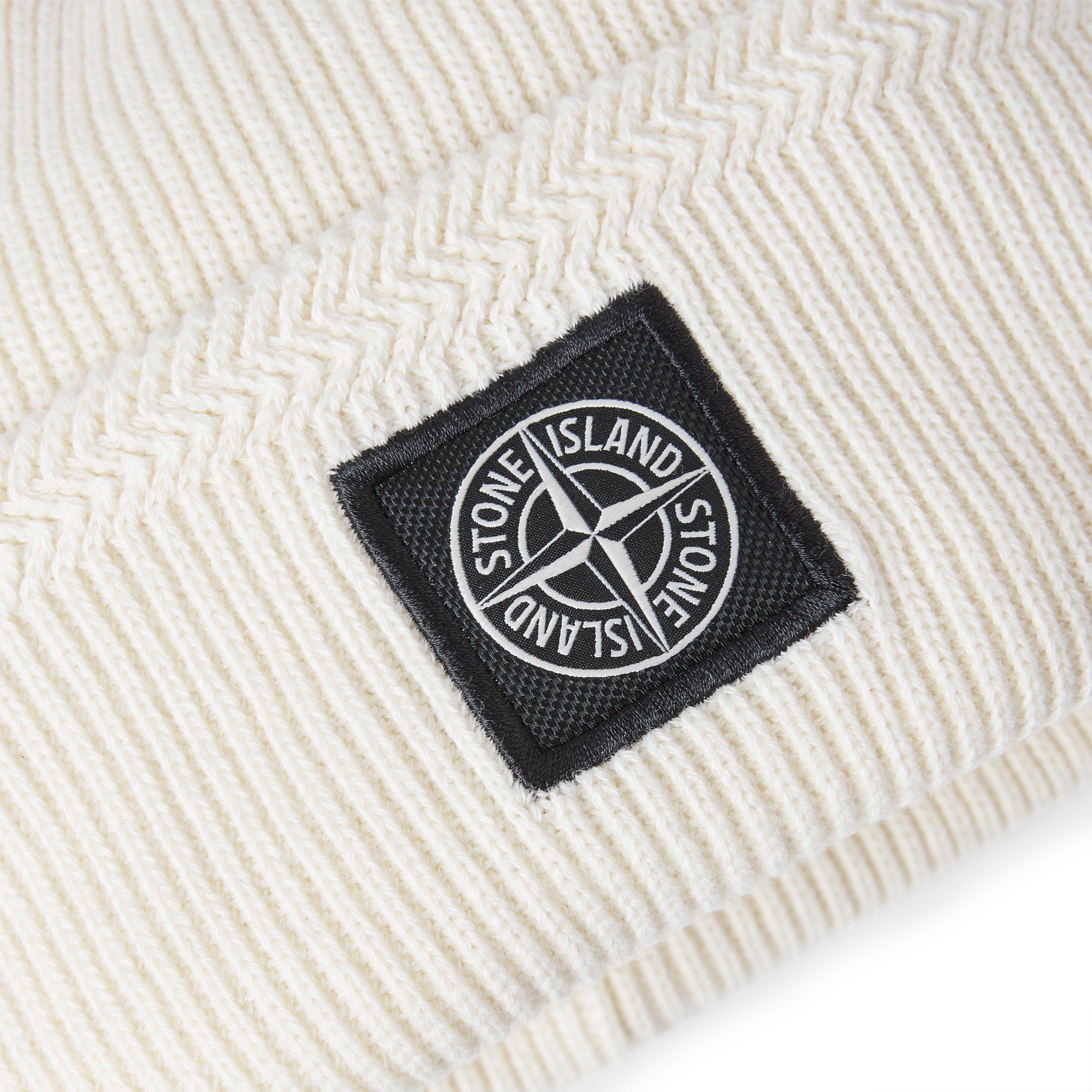 IVORY - Stone Island - SI COMPASS BEANIE - 3