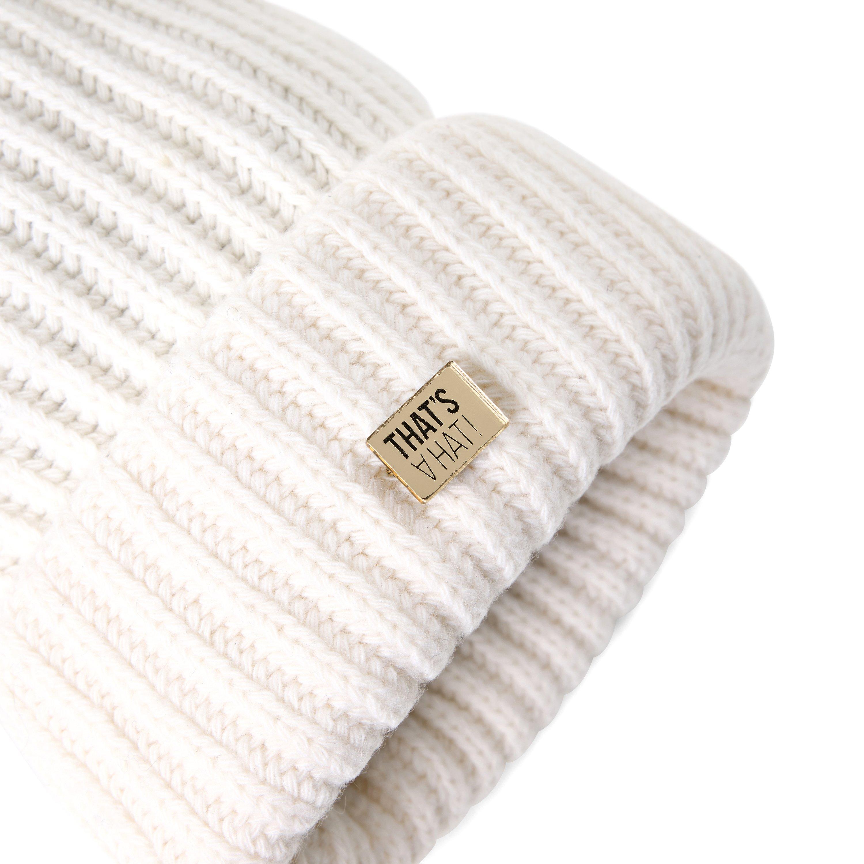 WHITE - Unknown - Women's Foldover Bobble Hat - 3