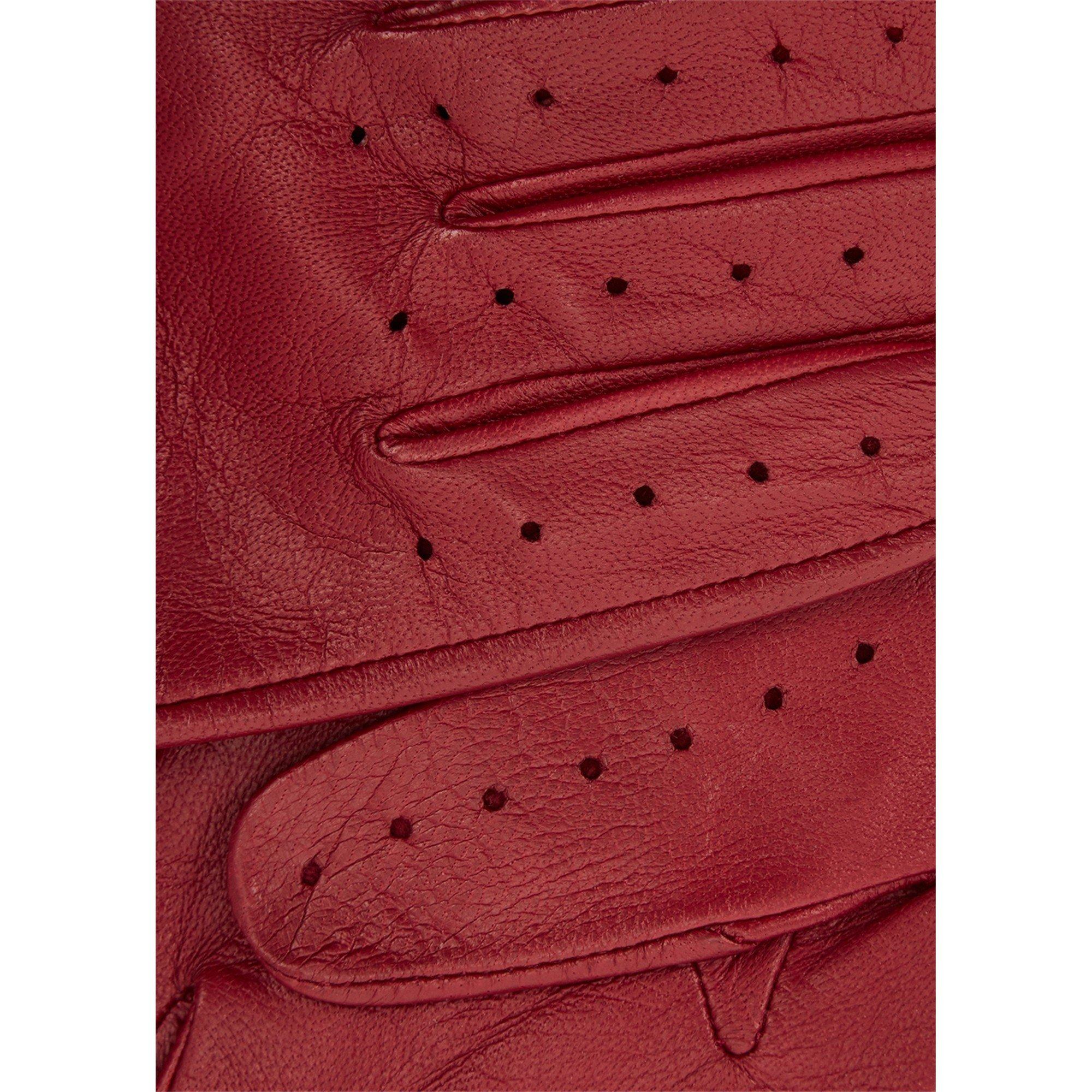 RED - Dents - THRUXTON LEATHER DRIVING GLOVE - 2
