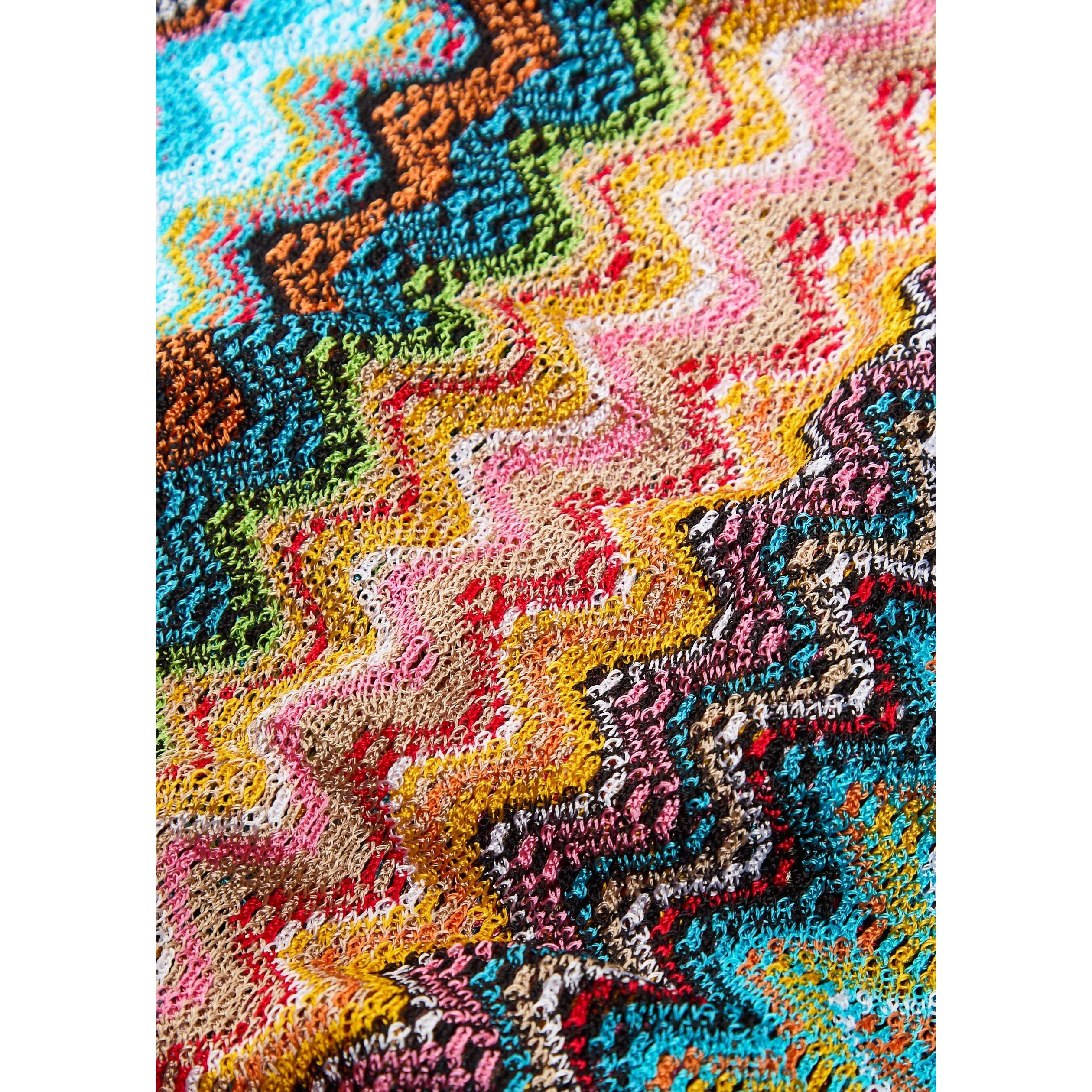 MULTI   SHADE 0 - Missoni - Women's Zigzag Viscose Knitted Scarf - 3