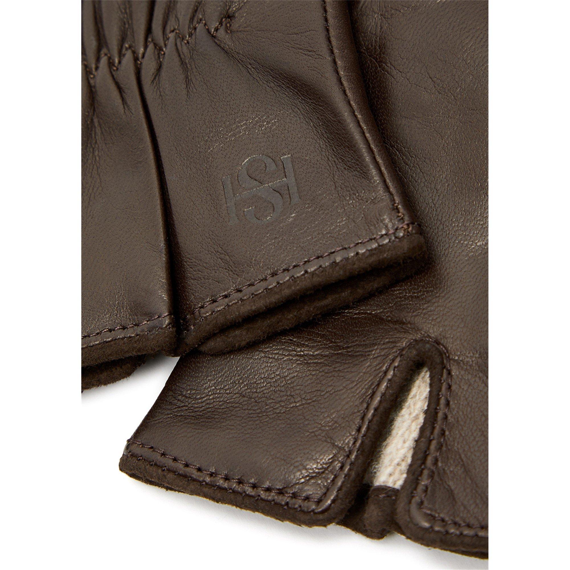 CHOCOLATE - Handsome Stockholm - Women's Essentials Cashmere Wool Lined Leather Gloves - 2