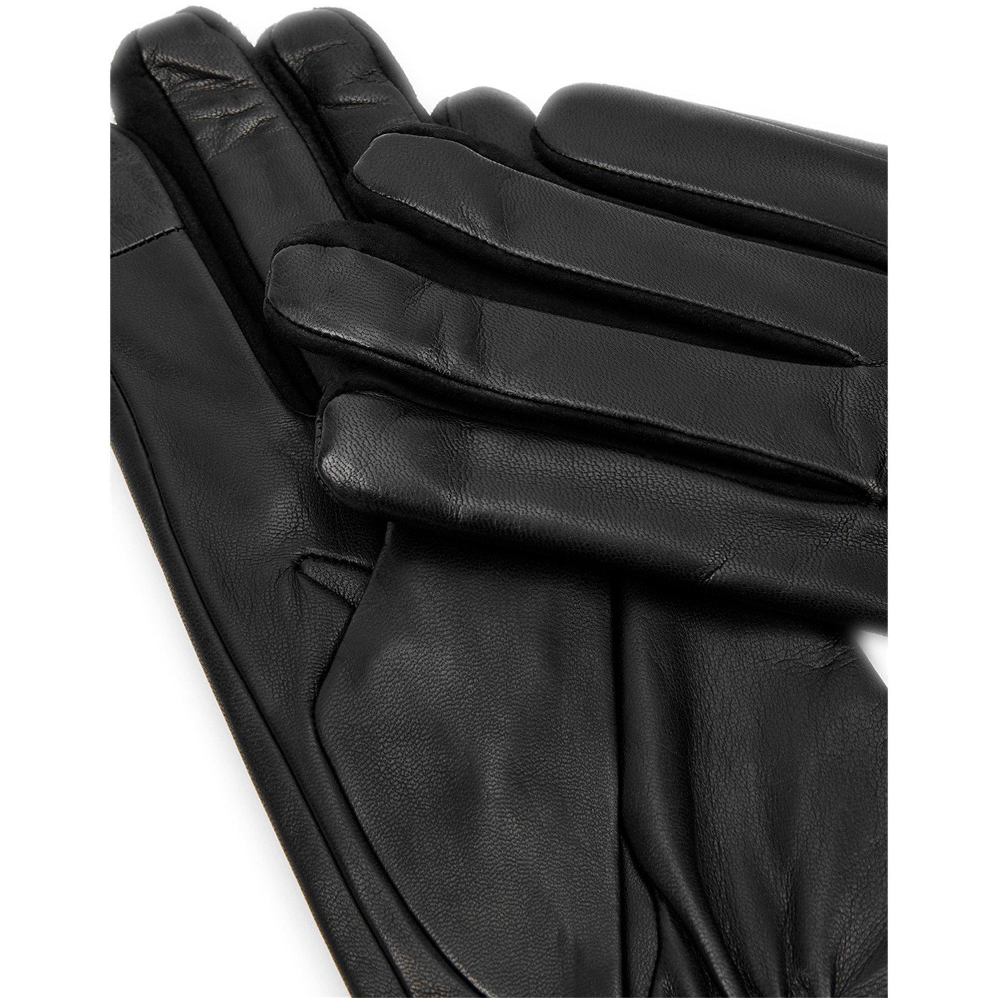 BLACK - Handsome Stockholm - Men's Touchscreen Leather Gloves - 2