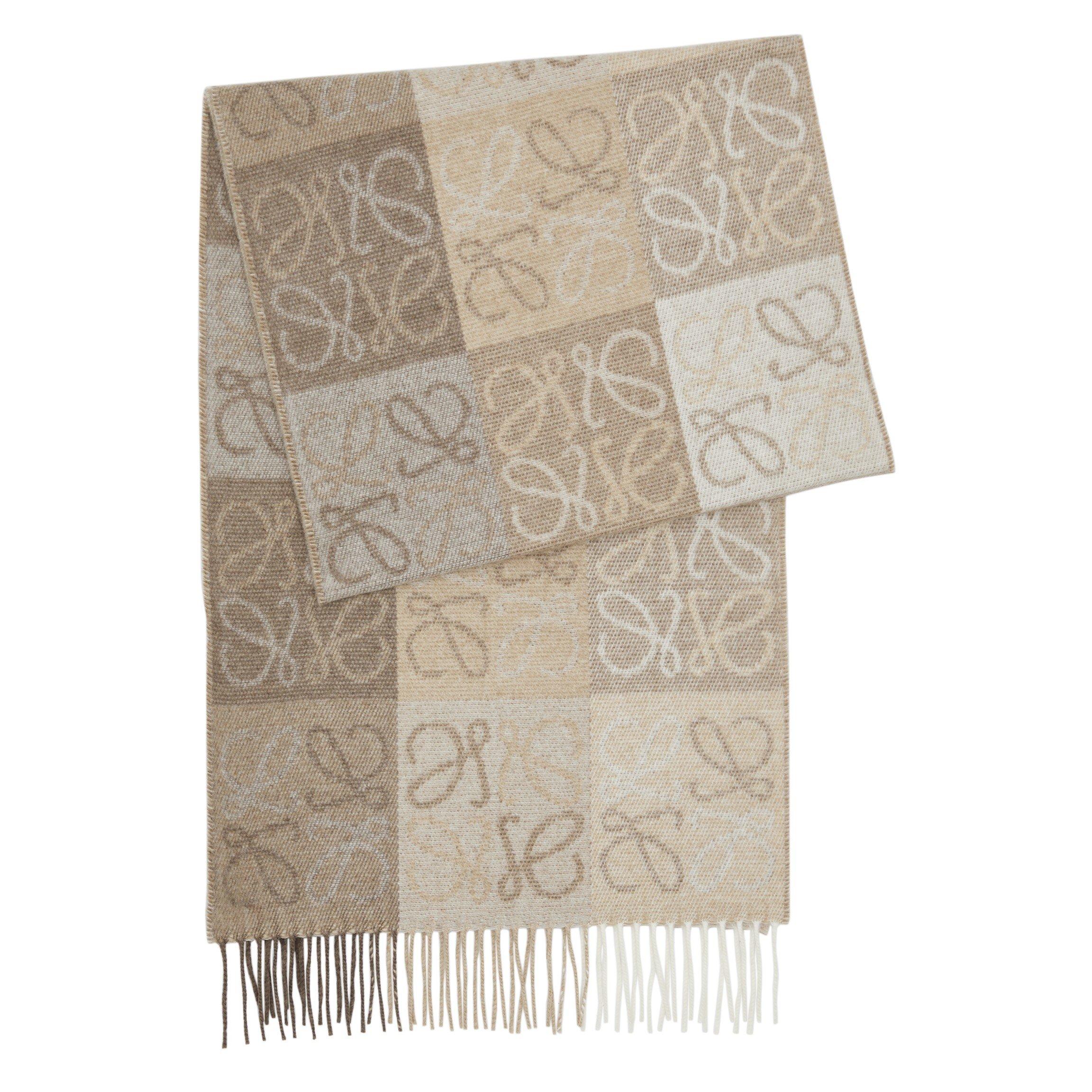 BEIGE AND OTHER - Loewe - 40X180 ANAGRAM SCARF - 1