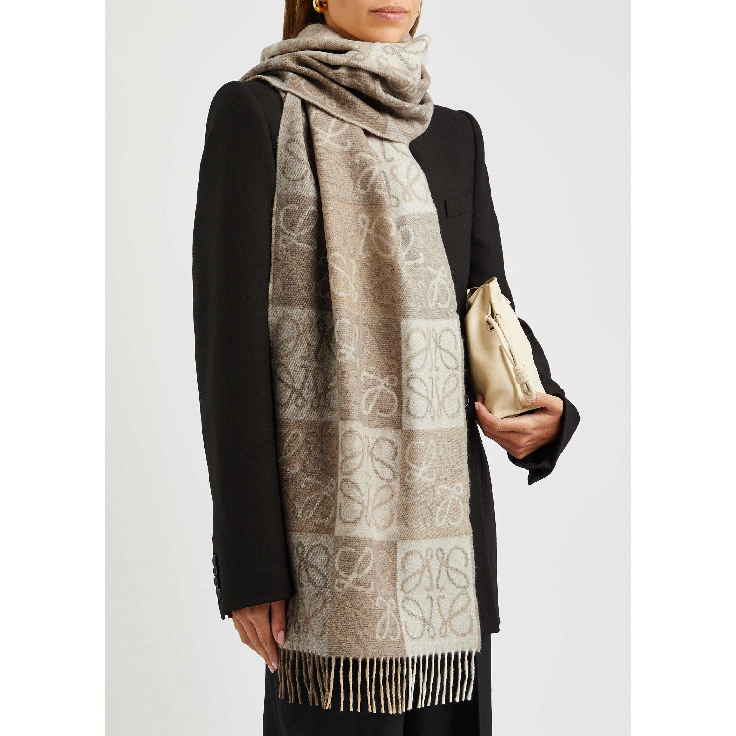BEIGE AND OTHER - Loewe - 40X180 ANAGRAM SCARF - 3