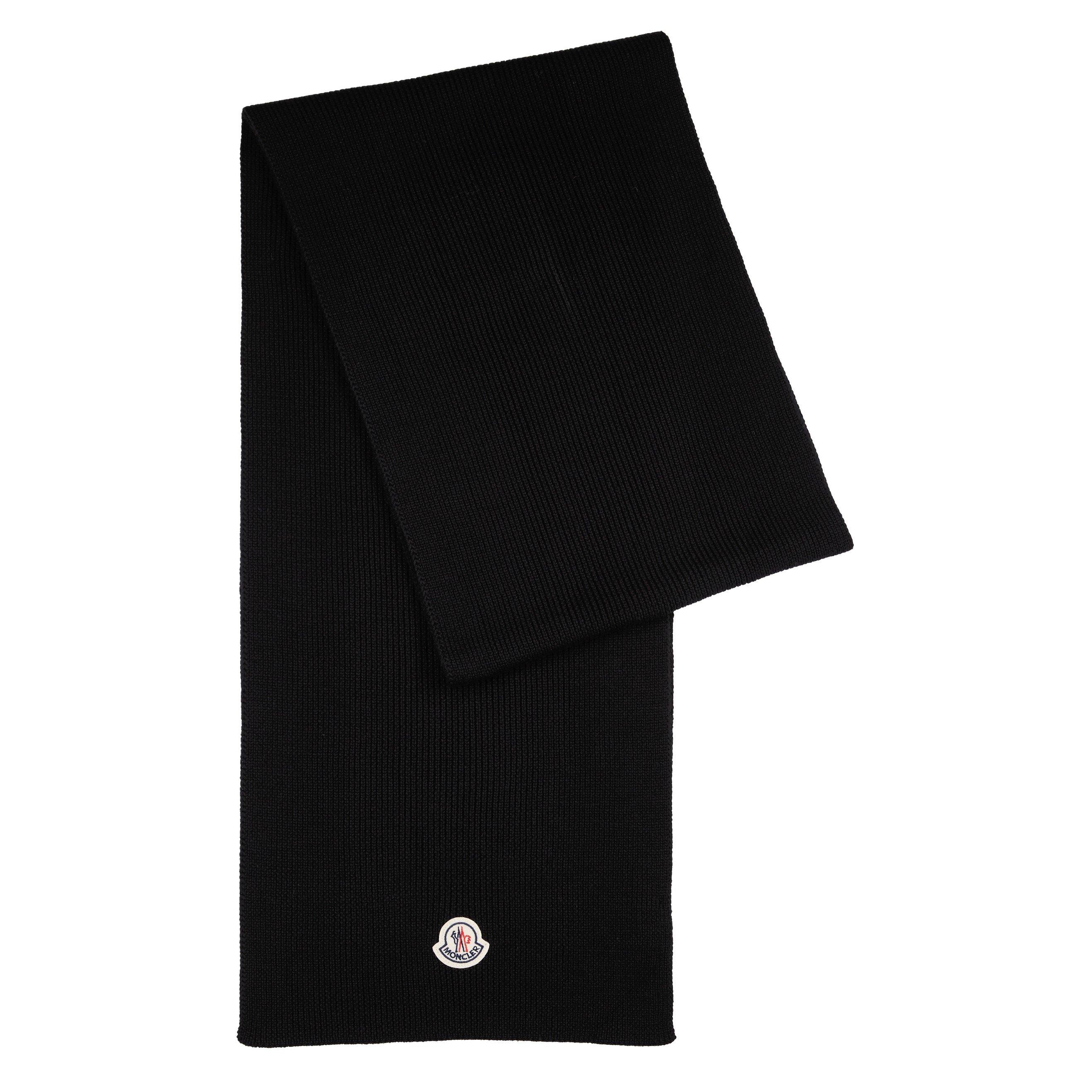 BLACK - Moncler - MONC SCARF BDGE LGO CO - 1