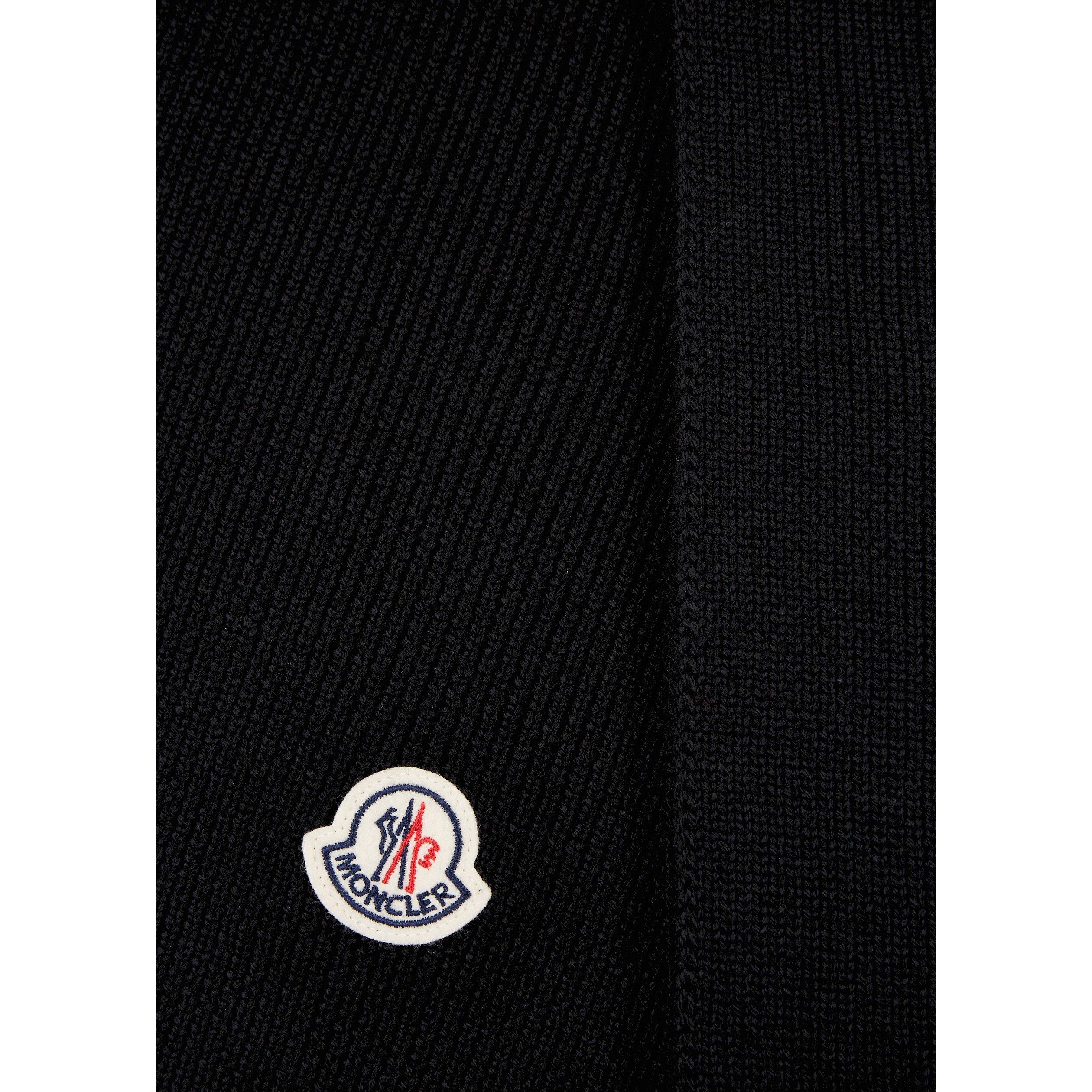 BLACK - Moncler - MONC SCARF BDGE LGO CO - 2