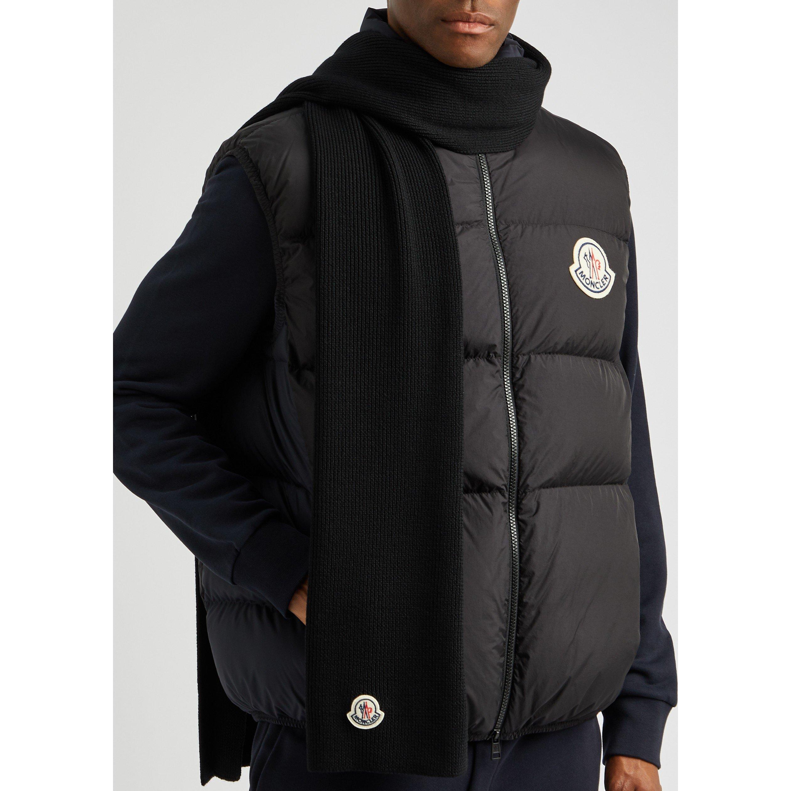 BLACK - Moncler - MONC SCARF BDGE LGO CO - 3