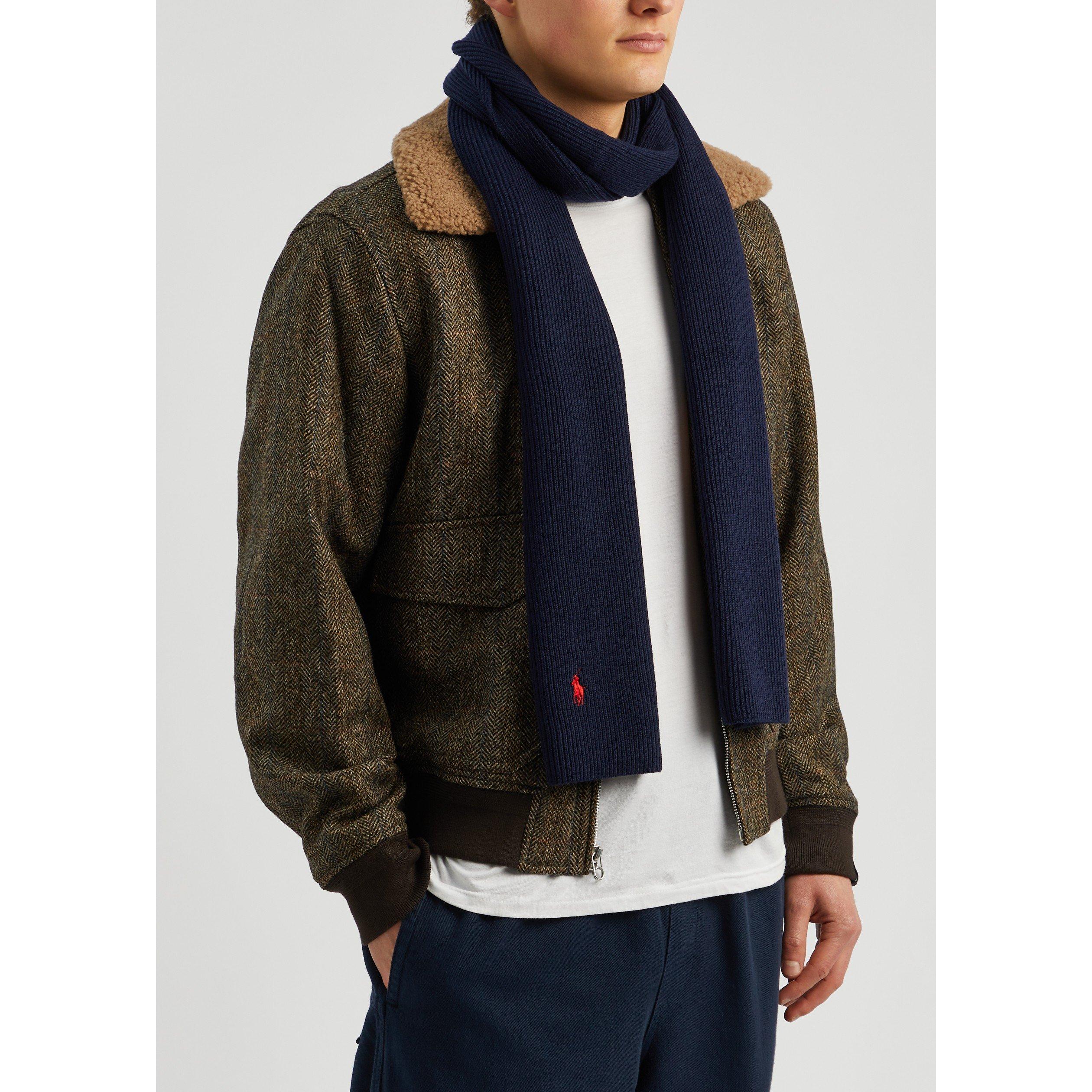 NAVY - Polo Ralph Lauren - PRL SIGNITURE PONY WOOL SCARF - 3