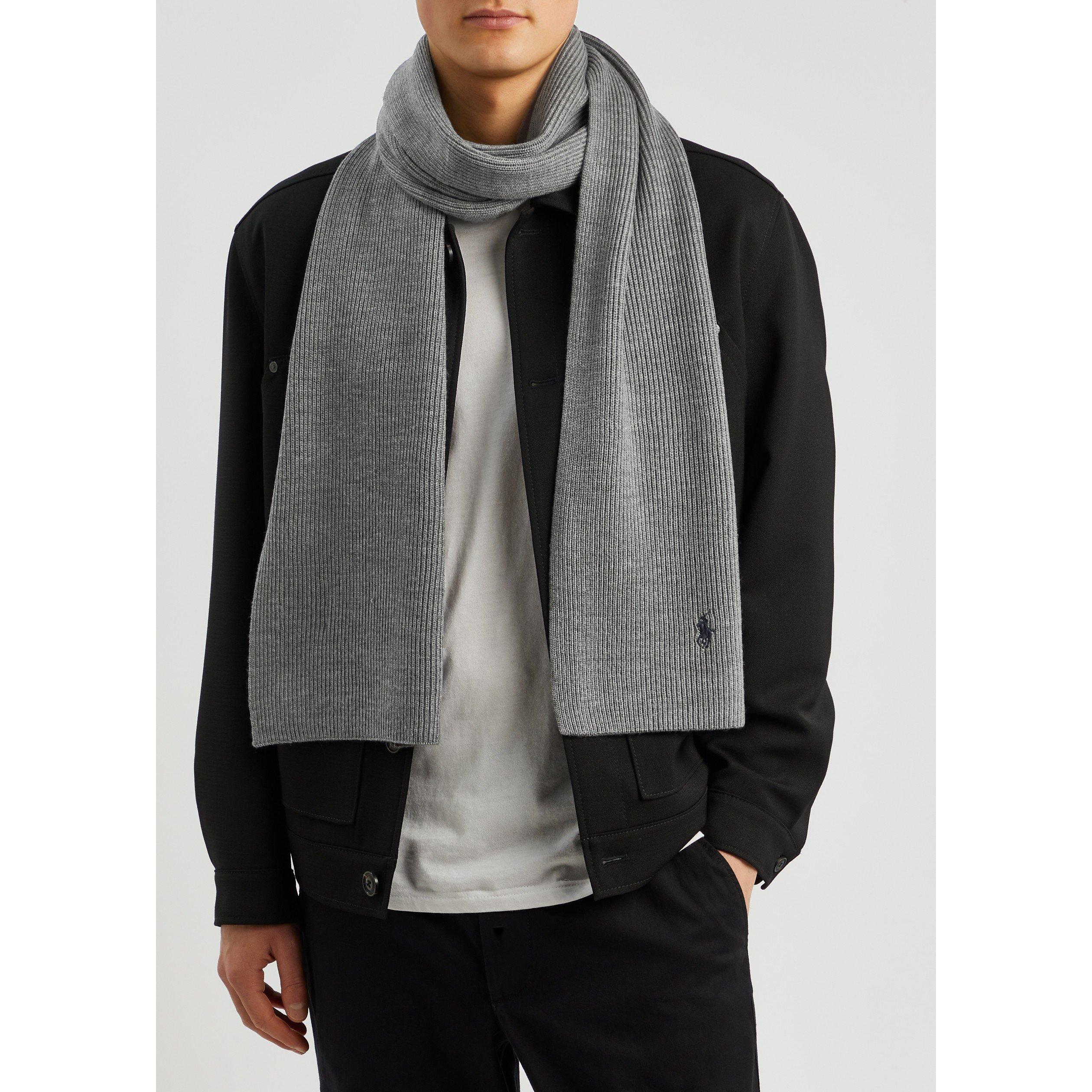 GREY - Polo Ralph Lauren - PRL SIGNITURE PONY WOOL SCARF - 3