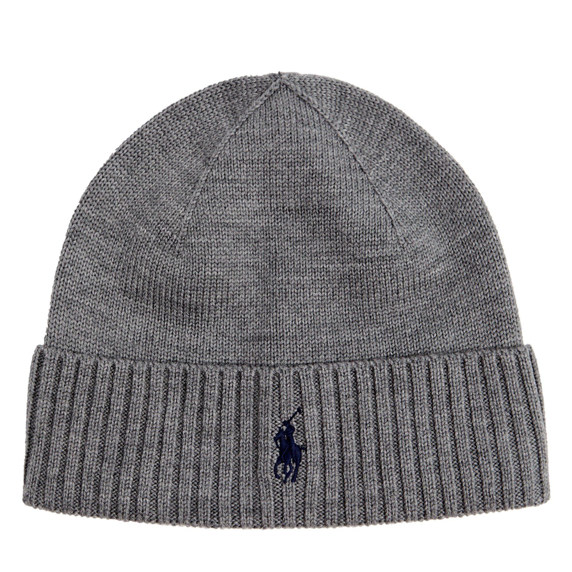 GREY - Polo Ralph Lauren - PRL SIGNITURE PONY WOOL BEANIE - 1