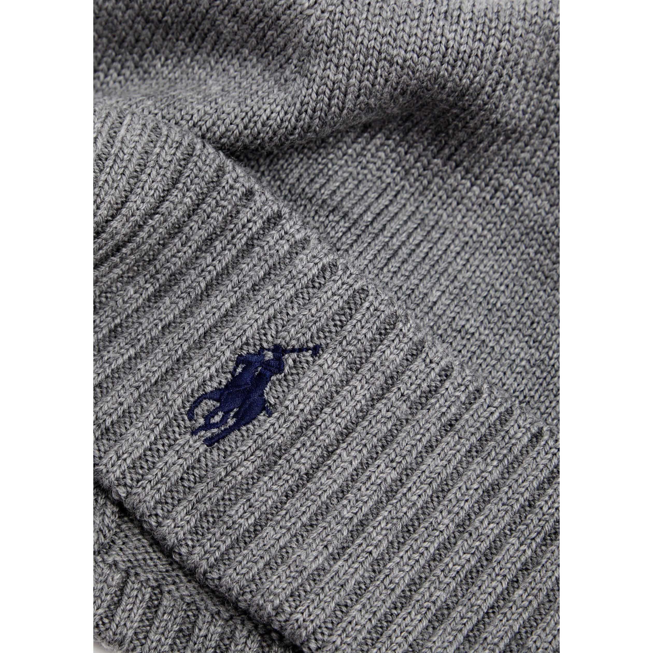 GREY - Polo Ralph Lauren - PRL SIGNITURE PONY WOOL BEANIE - 2