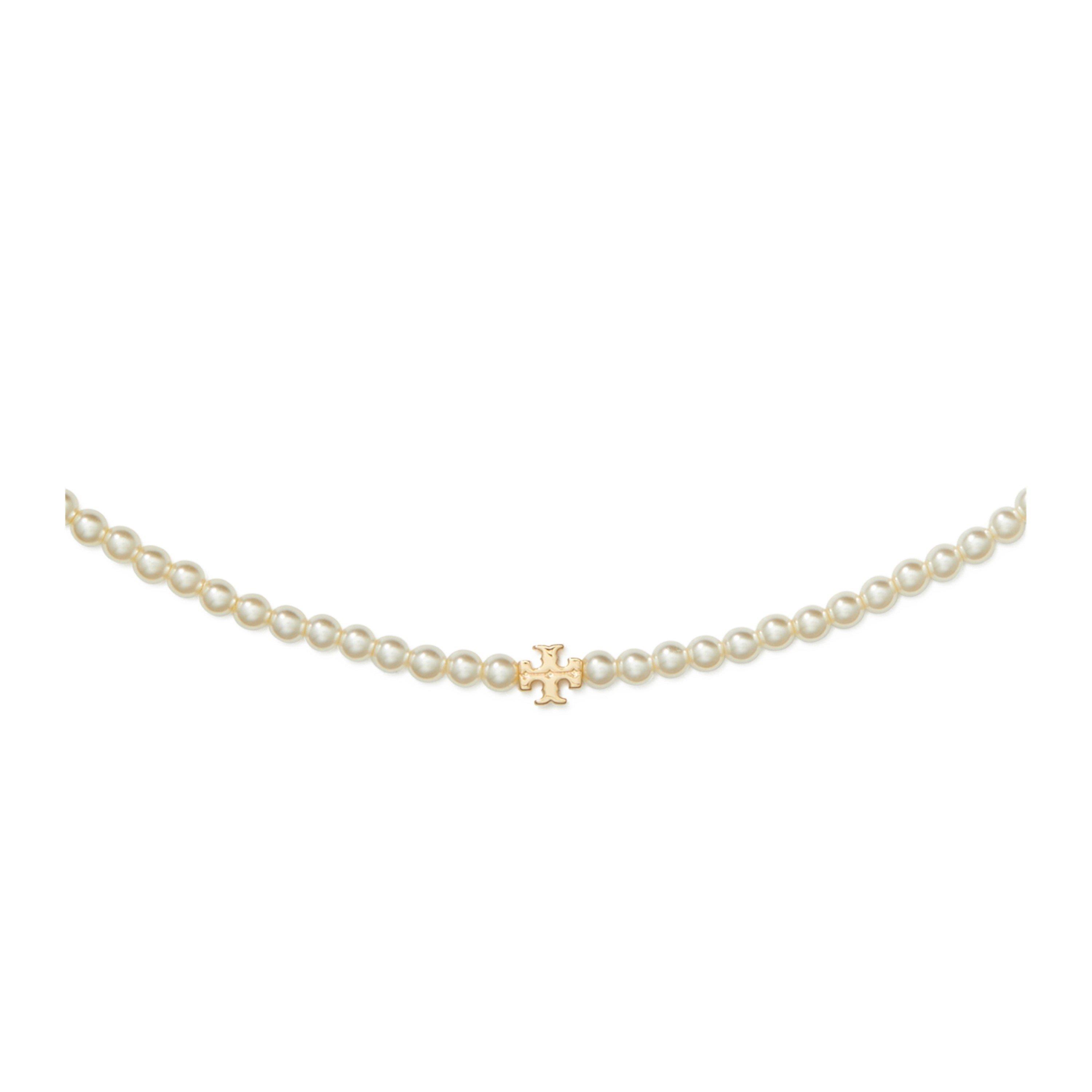 Gold Pearl - Tory Burch - Women's Kira Pearl Choker Necklace - 2