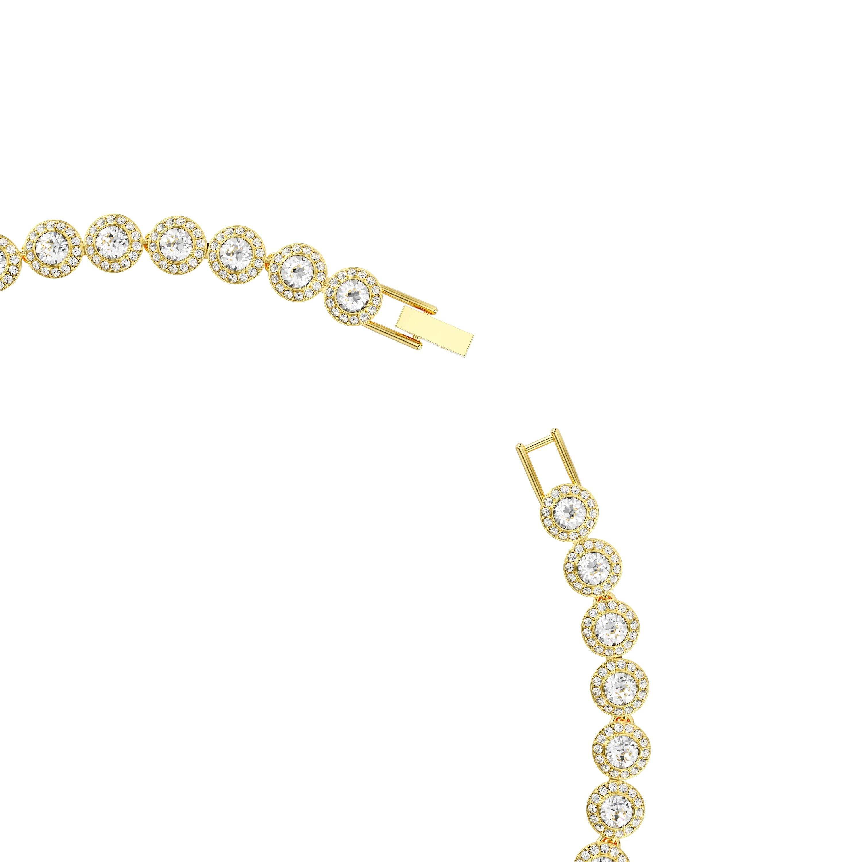 Gold/Crystal - Swarovski - Women's Angelica Tennis Choker Necklace - 4