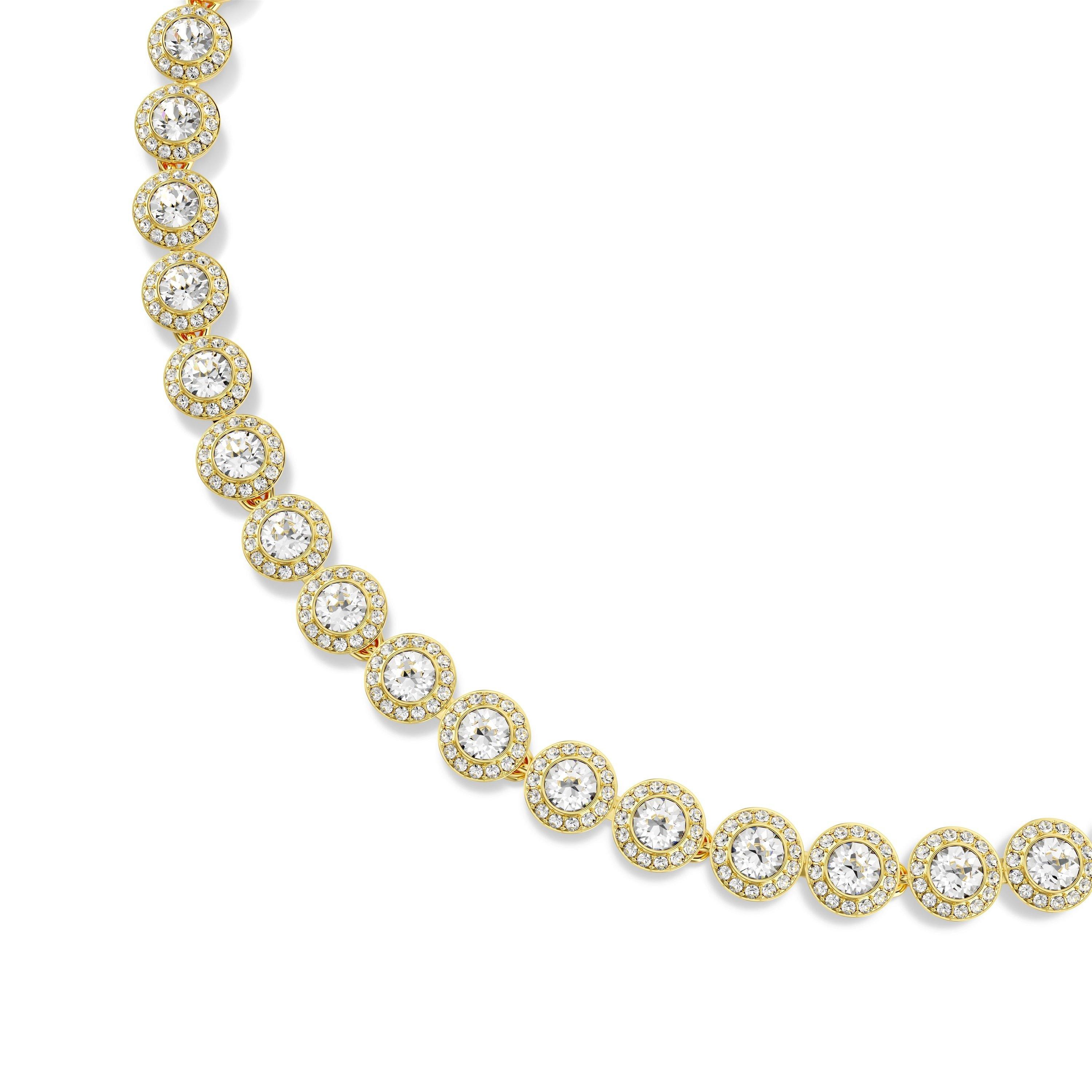 Gold/Crystal - Swarovski - Women's Angelica Tennis Choker Necklace - 5