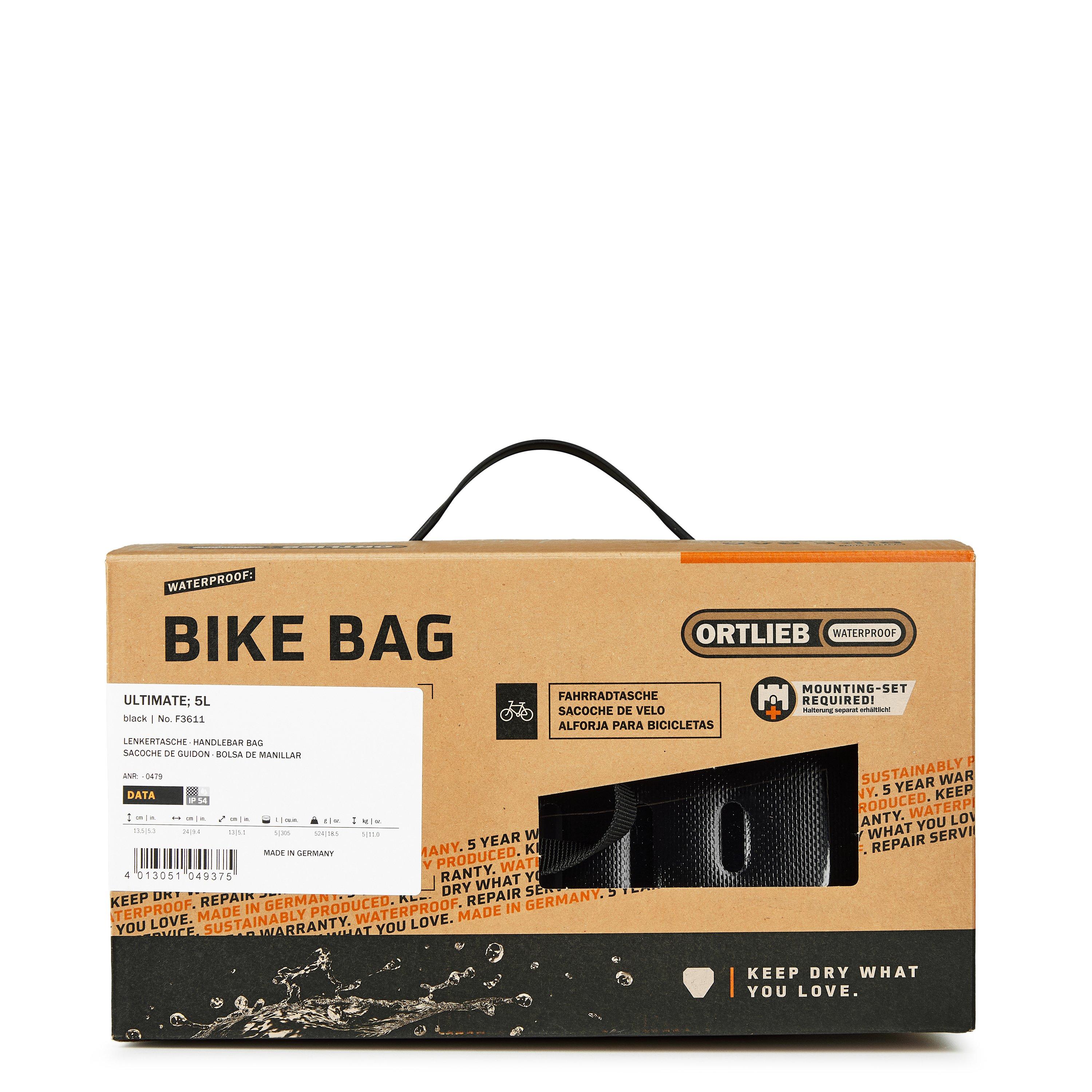 Black - Ortlieb - Ultimate Bar Bag Adults - 4