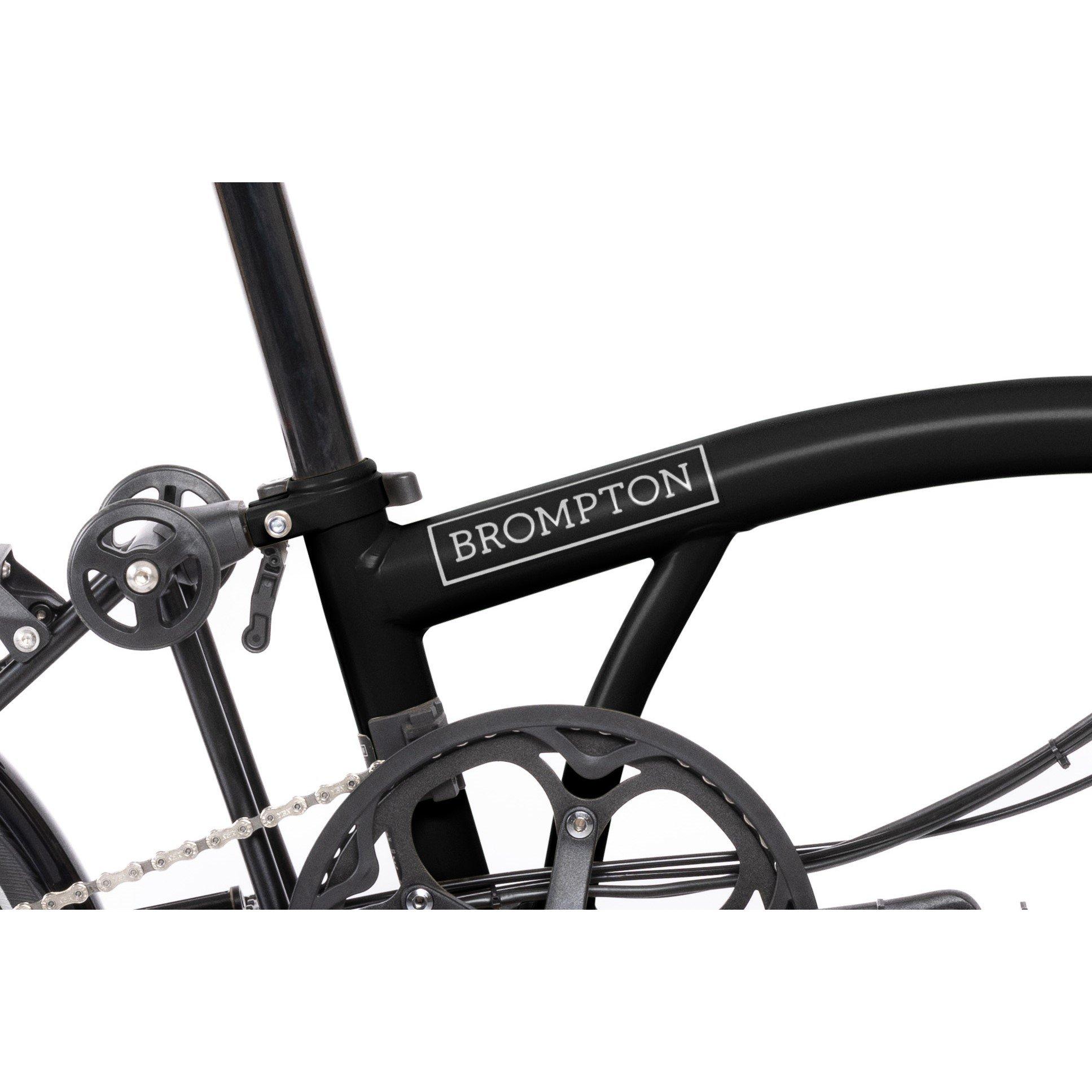 Matt Black - Brompton - Electric C Line 4-speed - High Handlebar - Folding Bike - 6