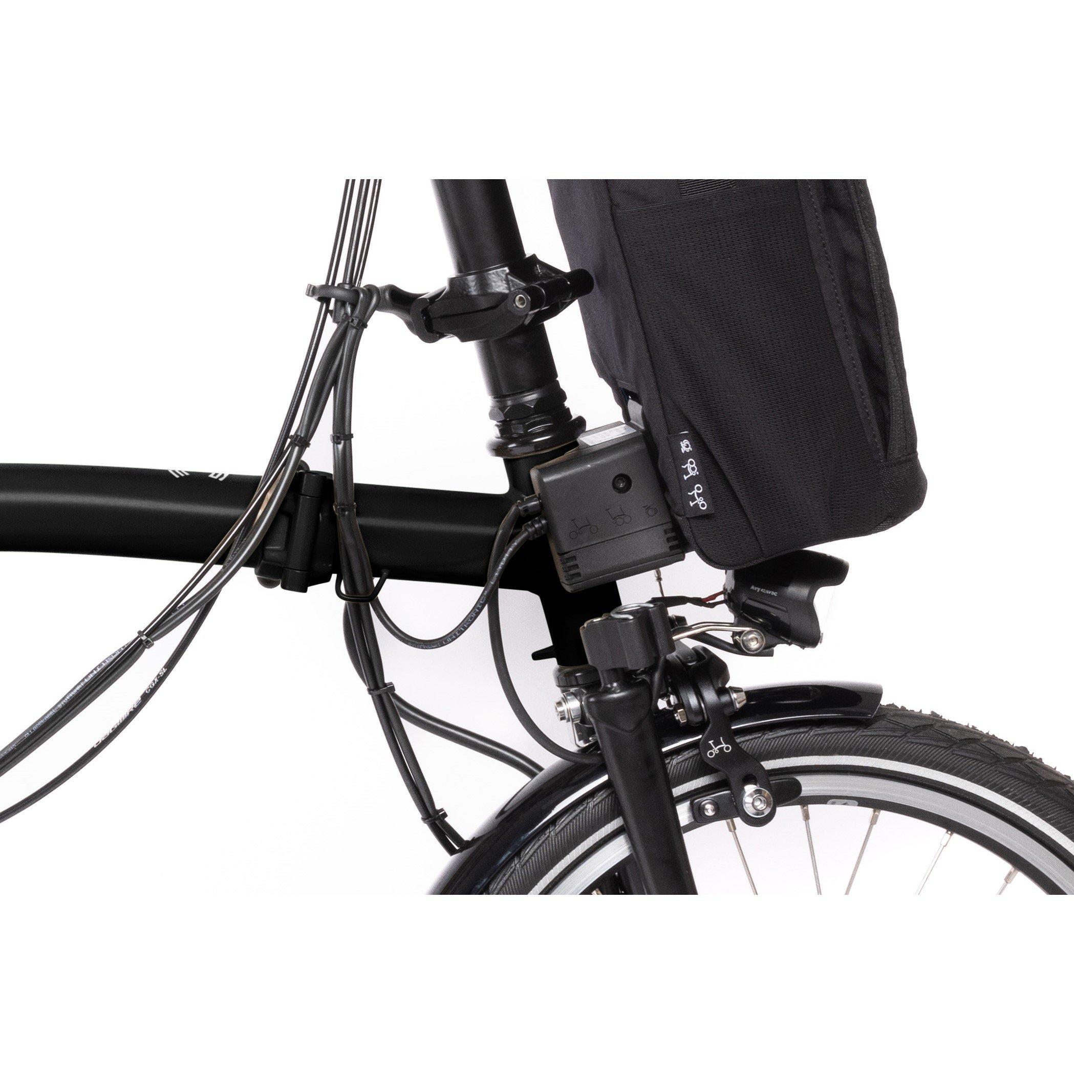 Matt Black - Brompton - Electric C Line 4-speed - High Handlebar - Folding Bike - 7