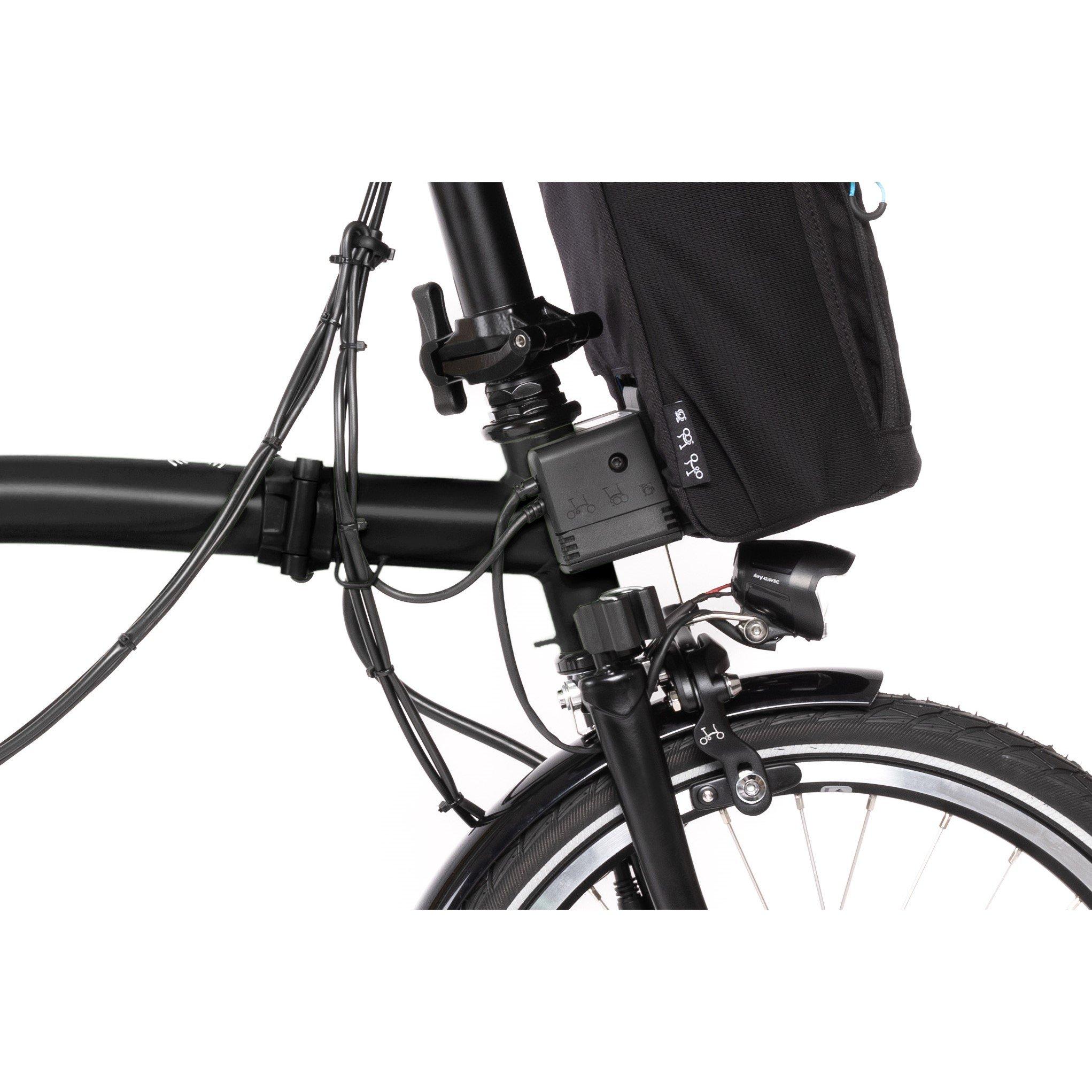Matt Black - Brompton - Electric C Line 4-speed - Mid Handlebar - Folding Bike - 7