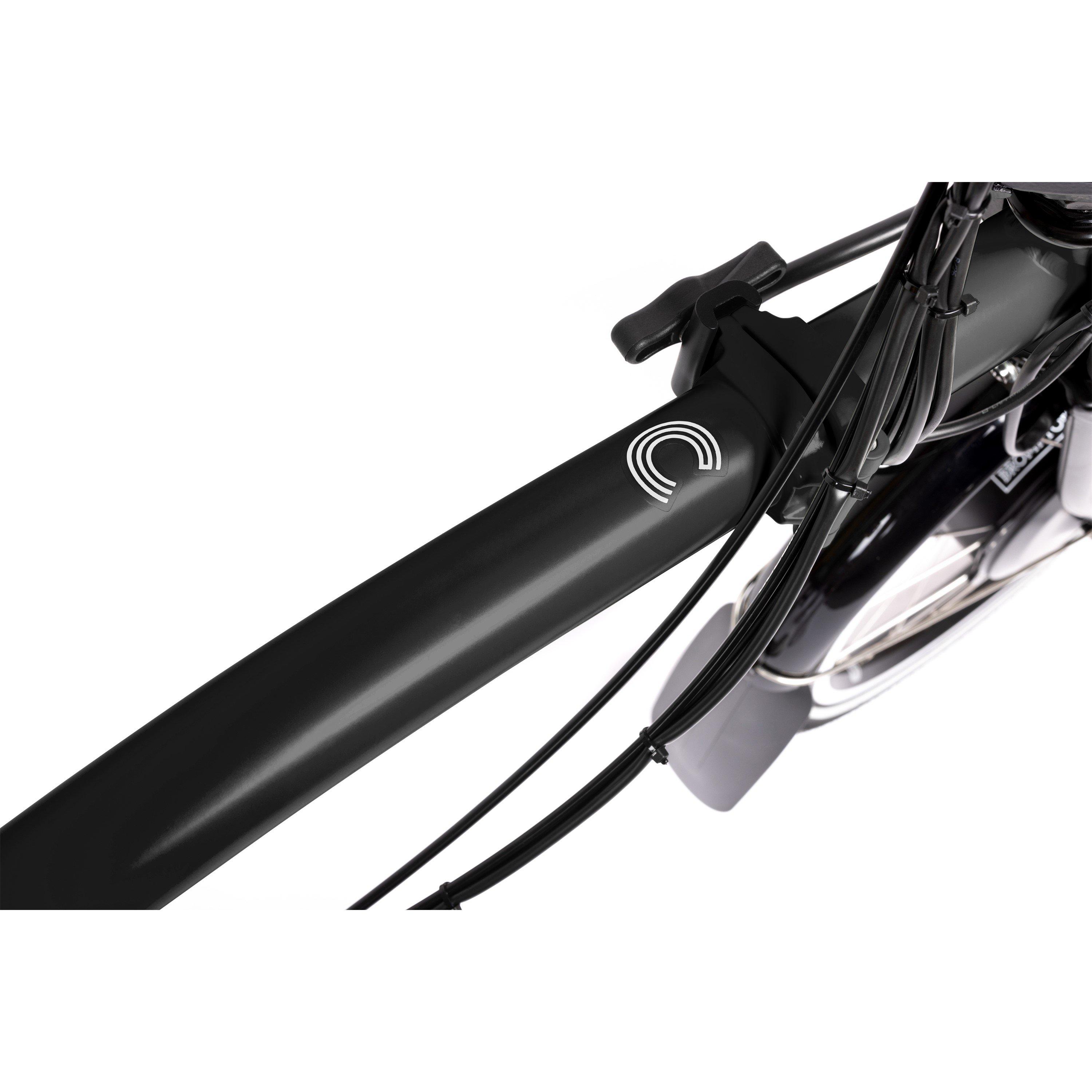 Matt Black - Brompton - Electric C Line 4-speed - Mid Handlebar - Folding Bike - 8