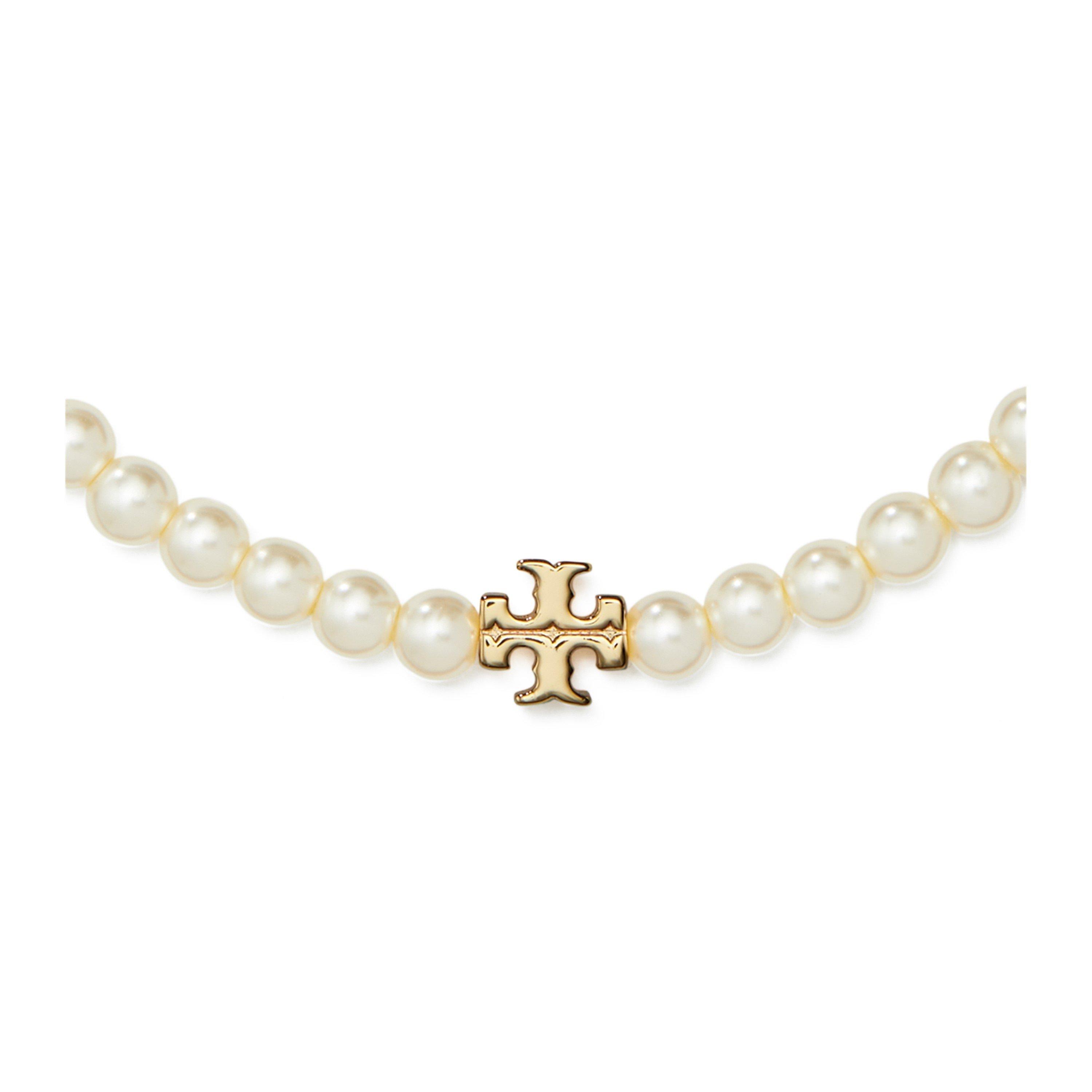 Gold Pearl - Tory Burch - Women's Kira Pearl Choker Necklace - 2