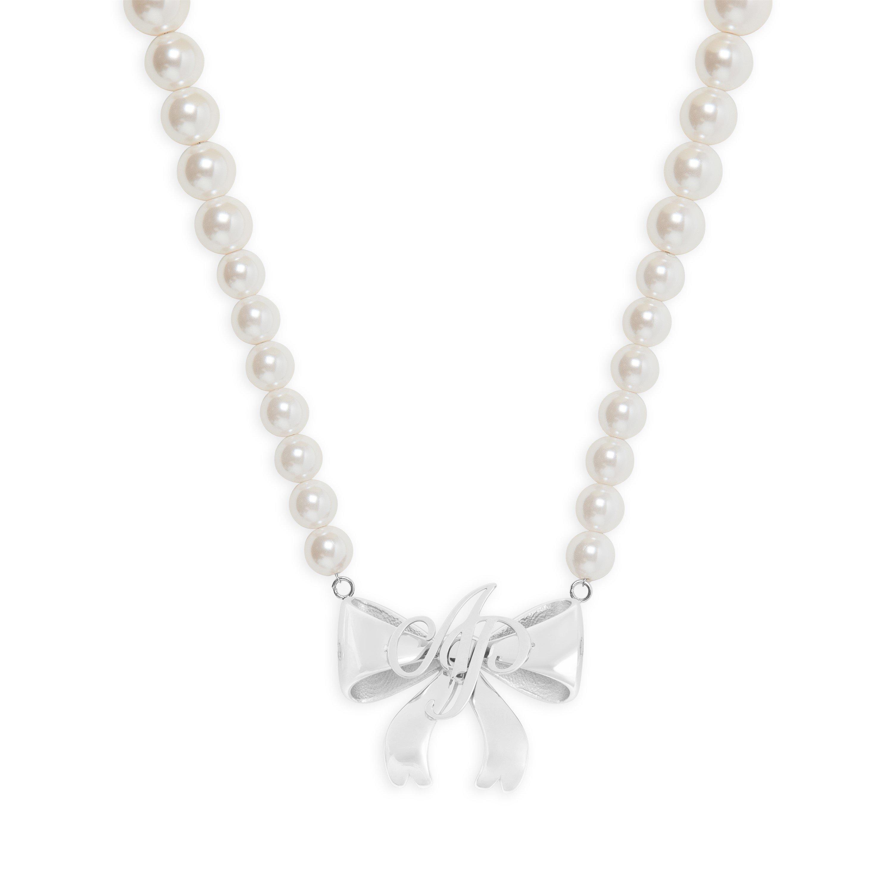 Silver - Agent Provocateur - Beki Pearl Bow Pendant - 1