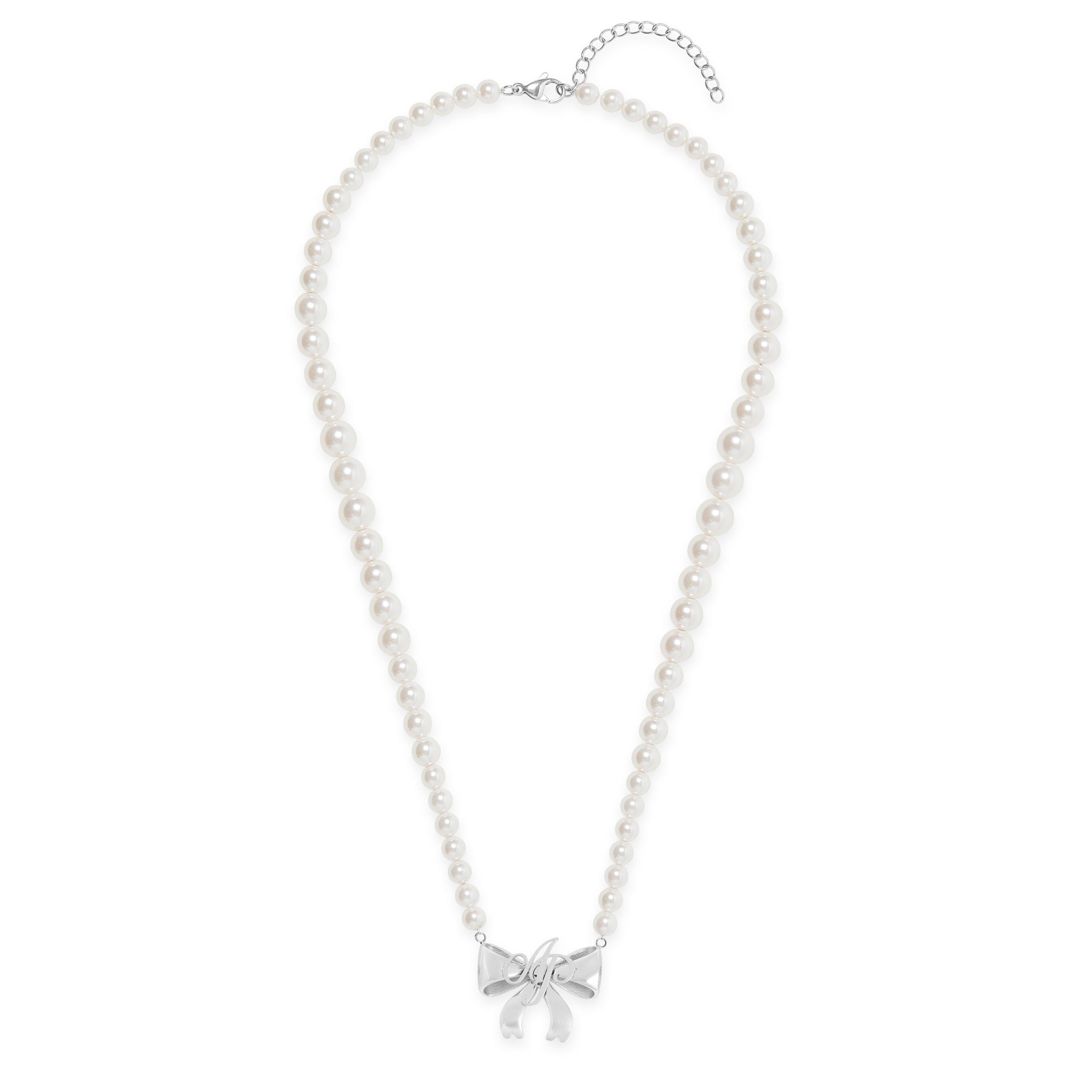 Silver - Agent Provocateur - Beki Pearl Bow Pendant - 4