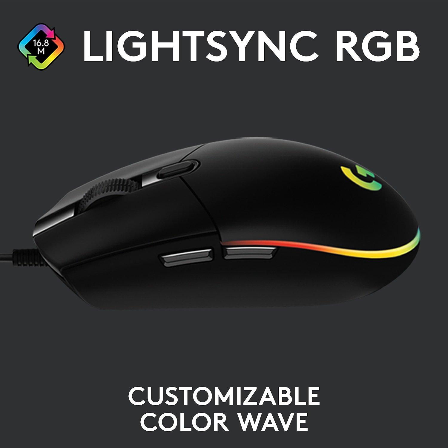 Sort - Logitech - G203 Lightsync Gaming Mouse - 2