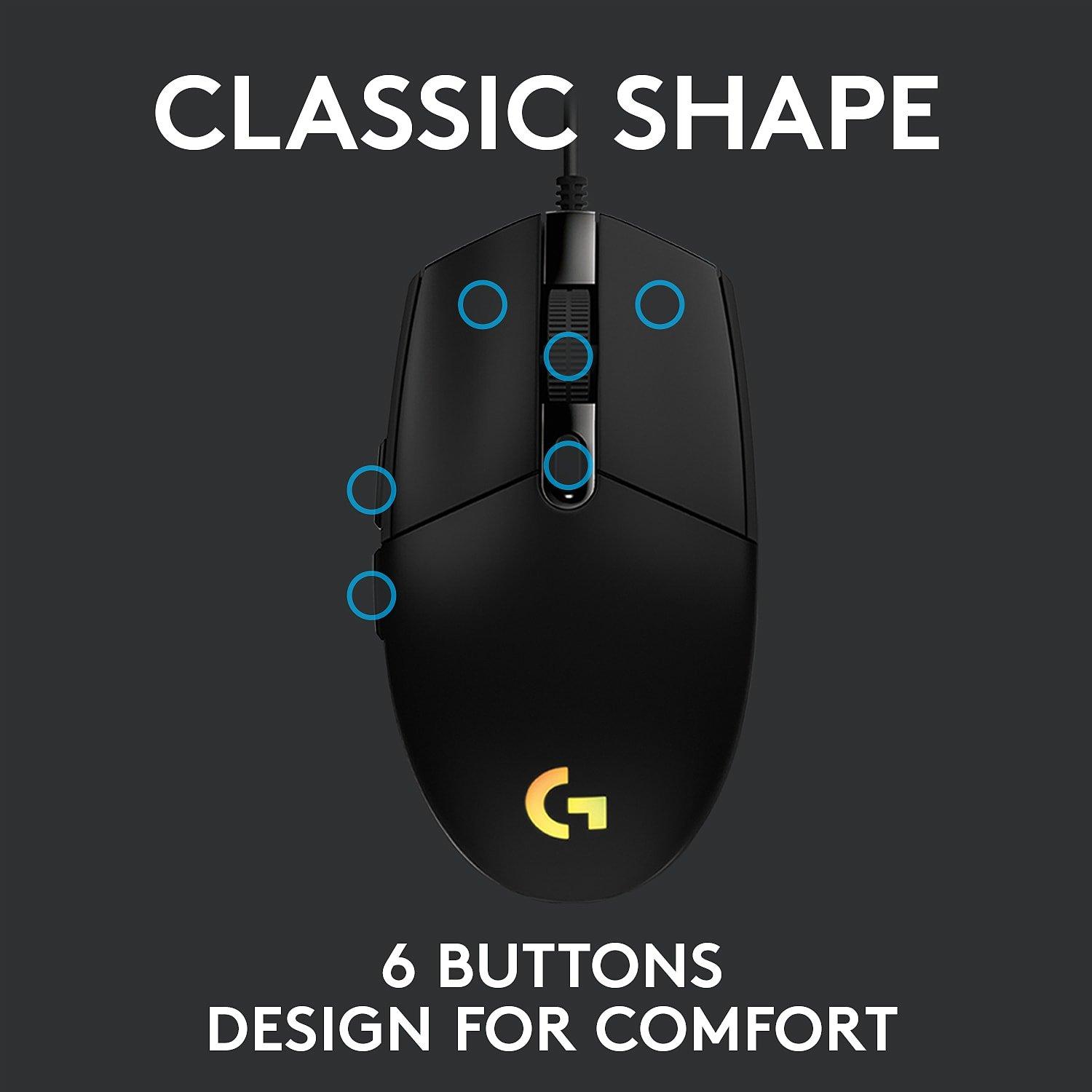 Logitech G203 LIGHTSYNC Gaming Mouse FRASERS 91035699 O A3 