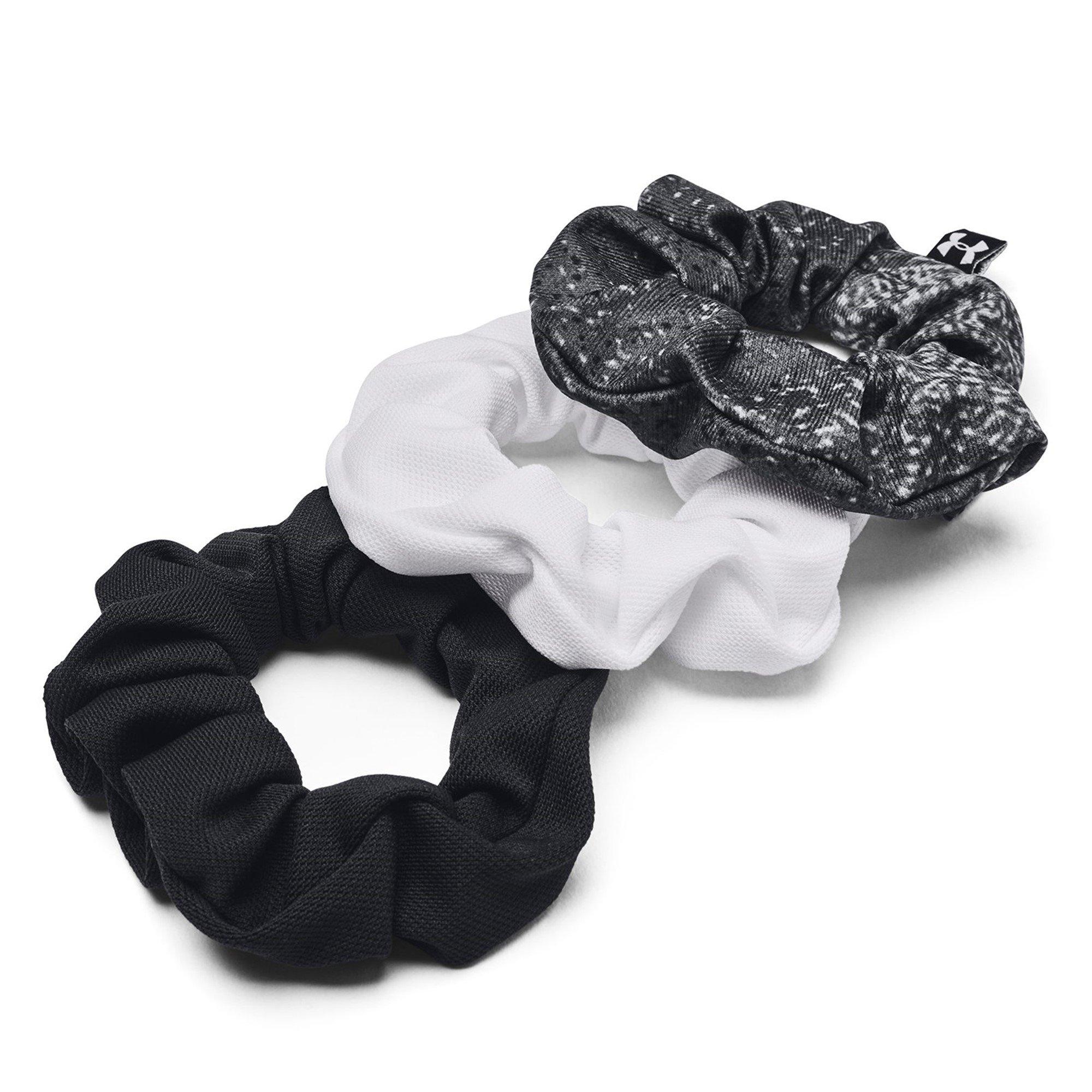 Black/White - Under Armour - Blitzing Scrunchie 3-Pack Womens