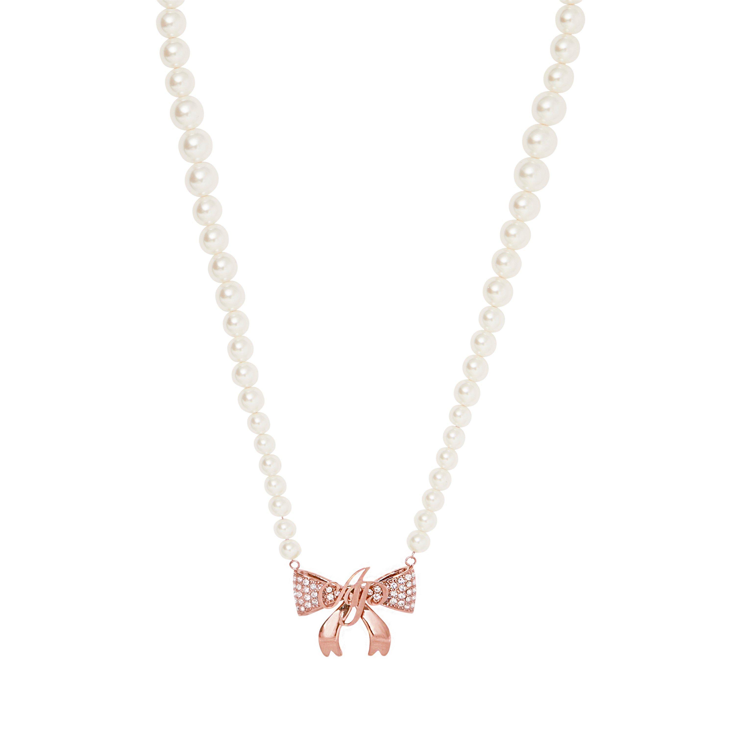 Rose Gold - Agent Provocateur - Brady Pearl Bow Pendant - 1