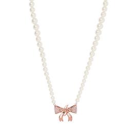 Agent Provocateur Brady Pearl Bow Pendant